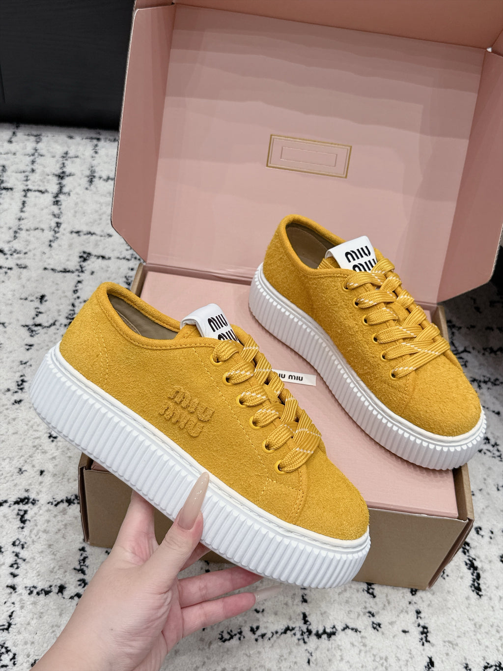Miu Miu Suede Sneaker