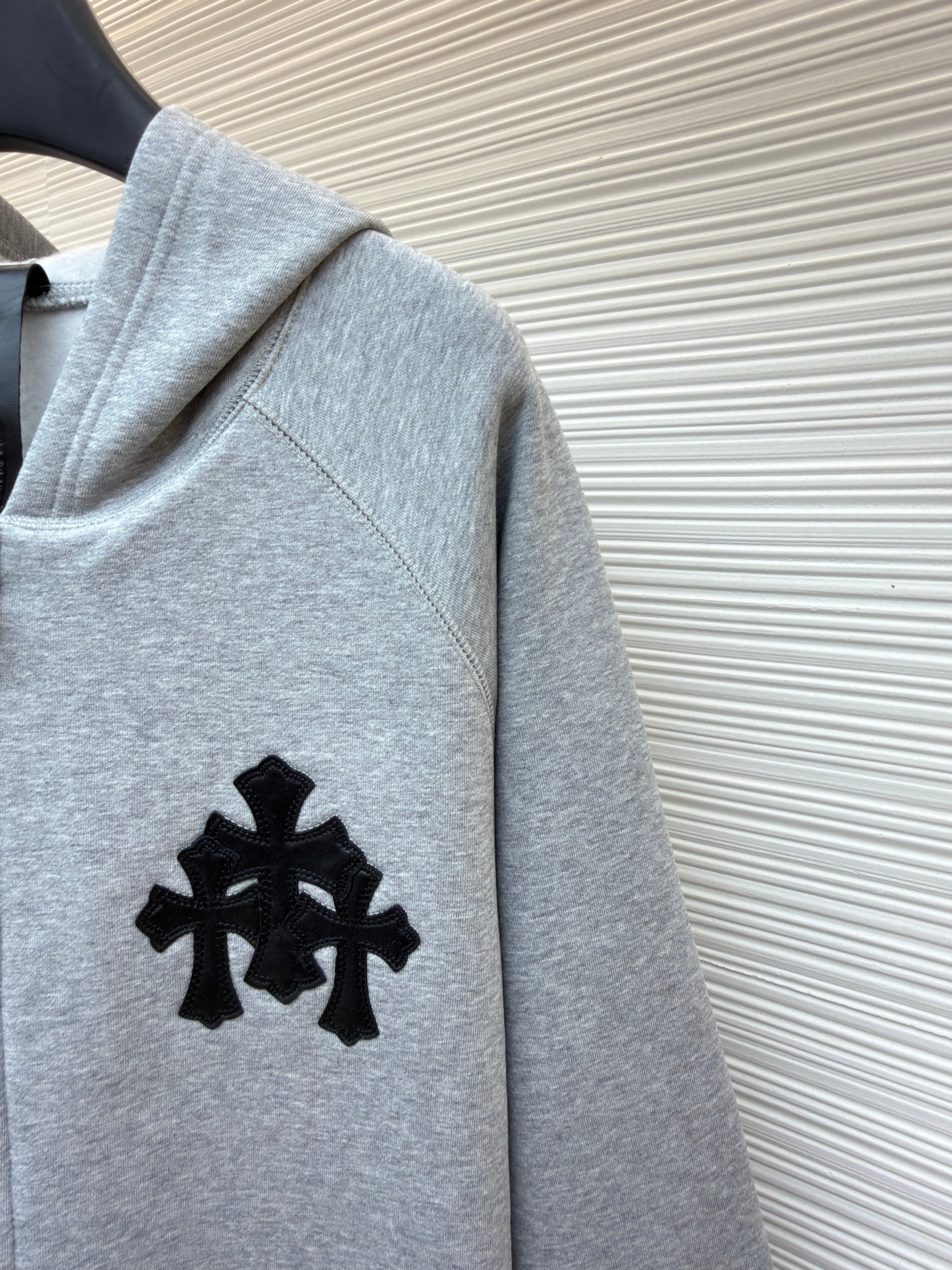 Chrome Hearts Triple Cross CH Logo Embroidered Hoodie