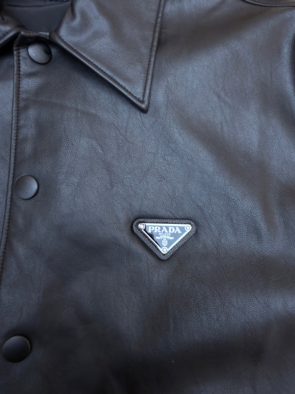 Prada Nappa Leather Shirt