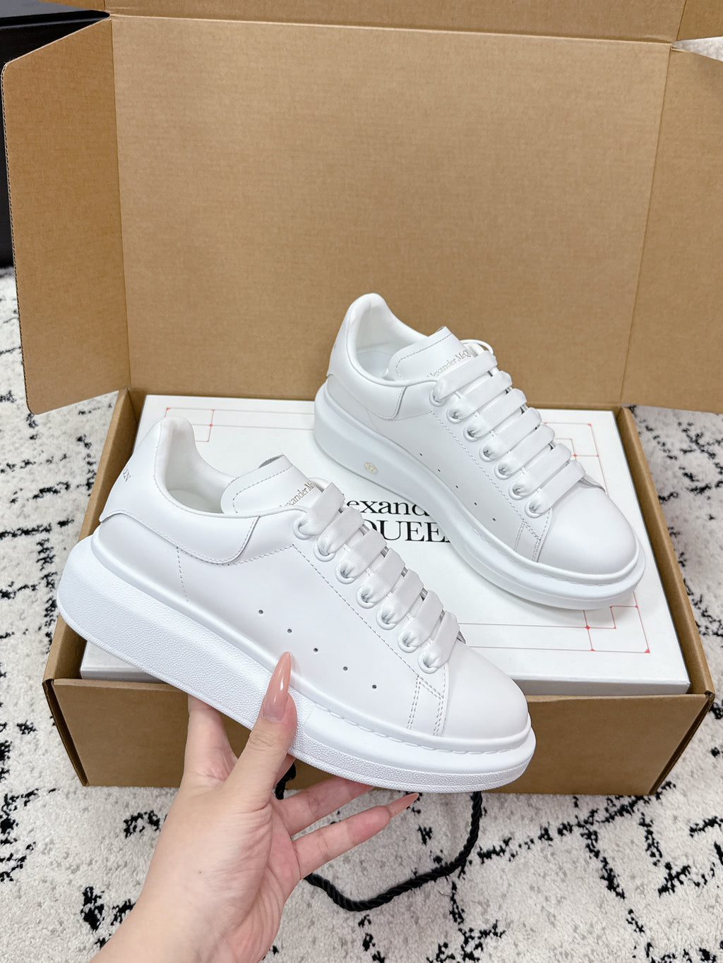 Alexander McQueen Oversized Sneaker in Calf Leather