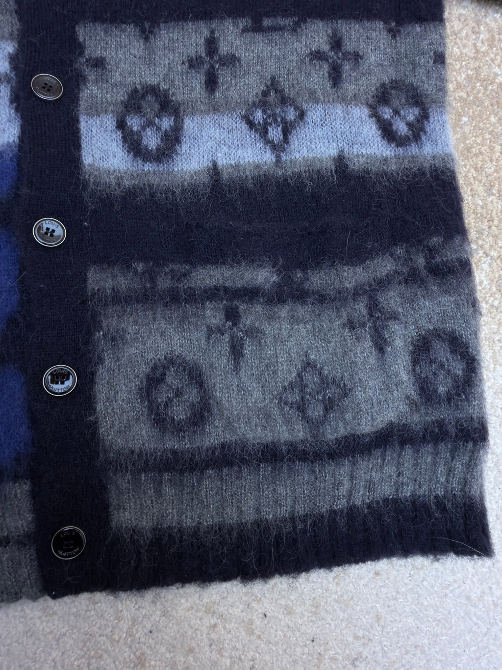 LV 1AIOX8 Monogram Mohair Cardigan