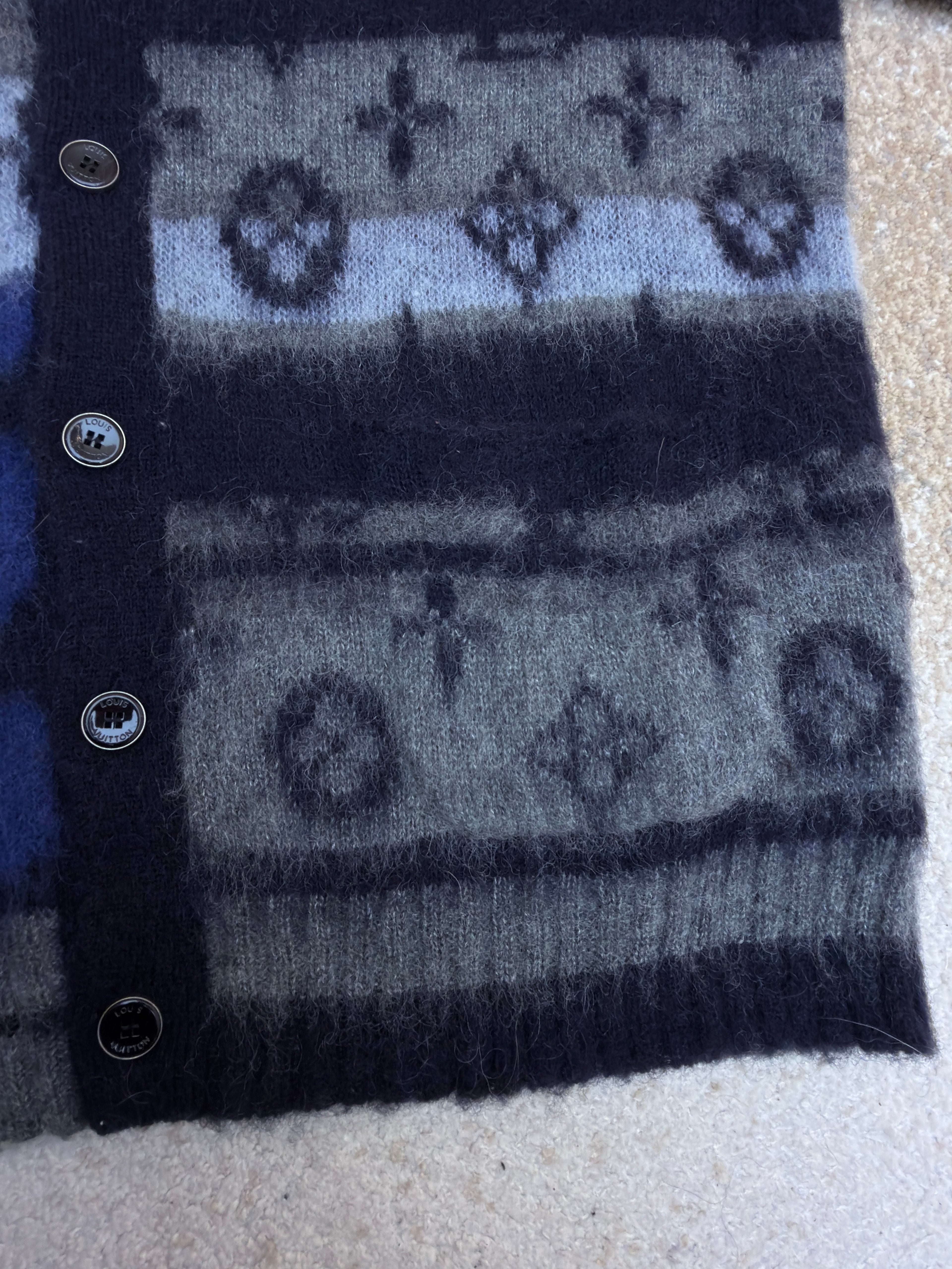 LV 1AIOX8 Monogram Mohair Cardigan