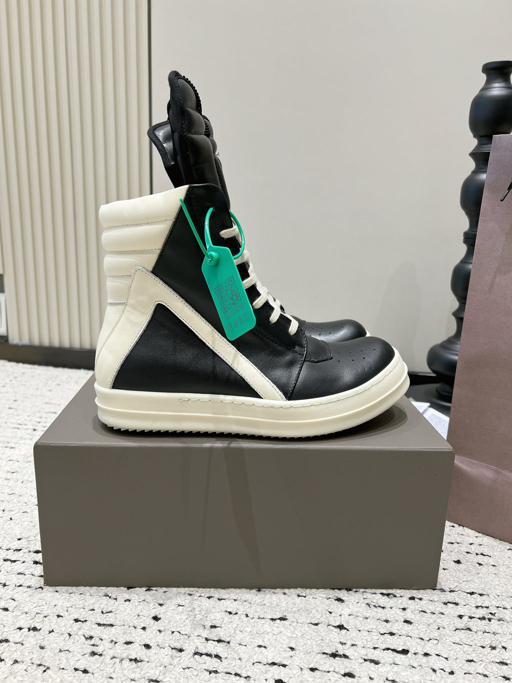 Rick Owens Geobasket Leather Sneakers