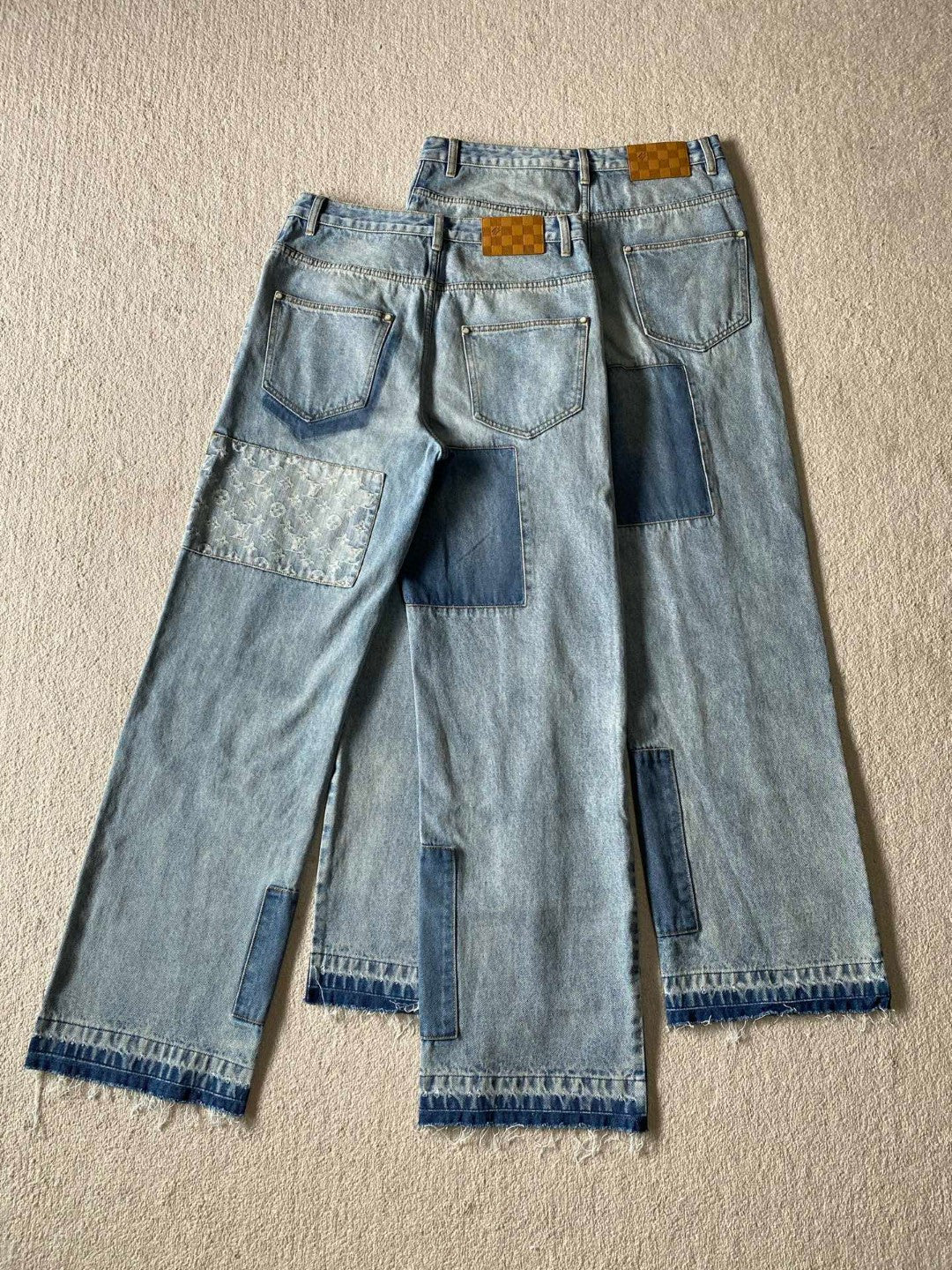 LV 1AKCOL Signature Patchwork Denim Pants