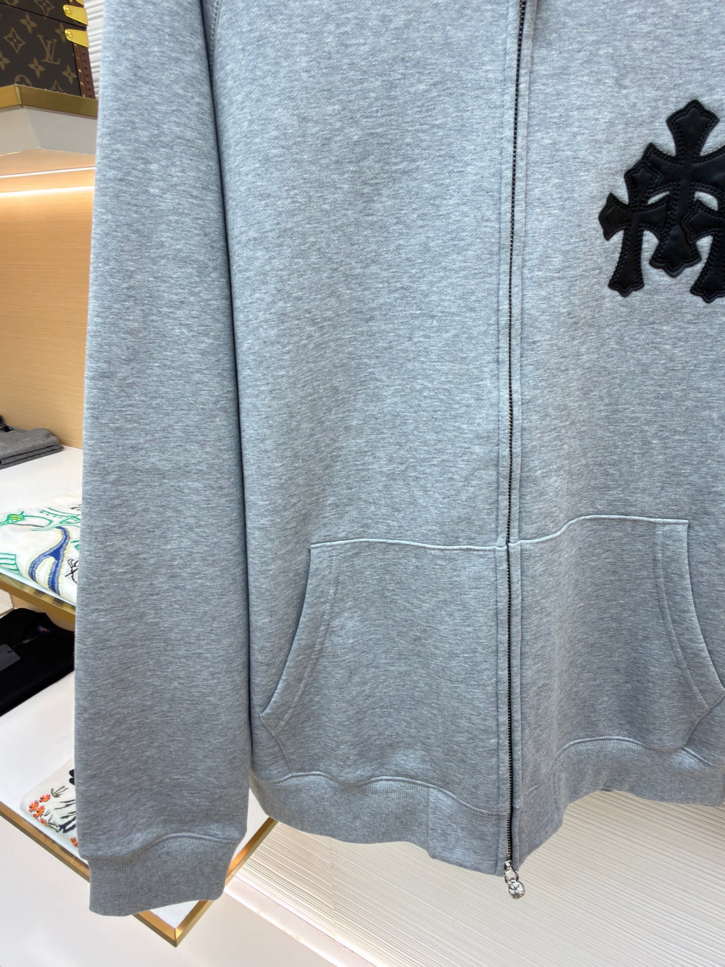 Chrome Hearts Triple Cross CH Logo Embroidered Hoodie
