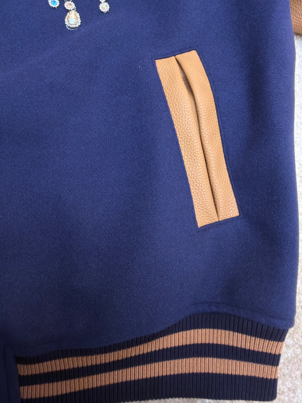 LV 1AJVKR Embellished Varsity Jacket