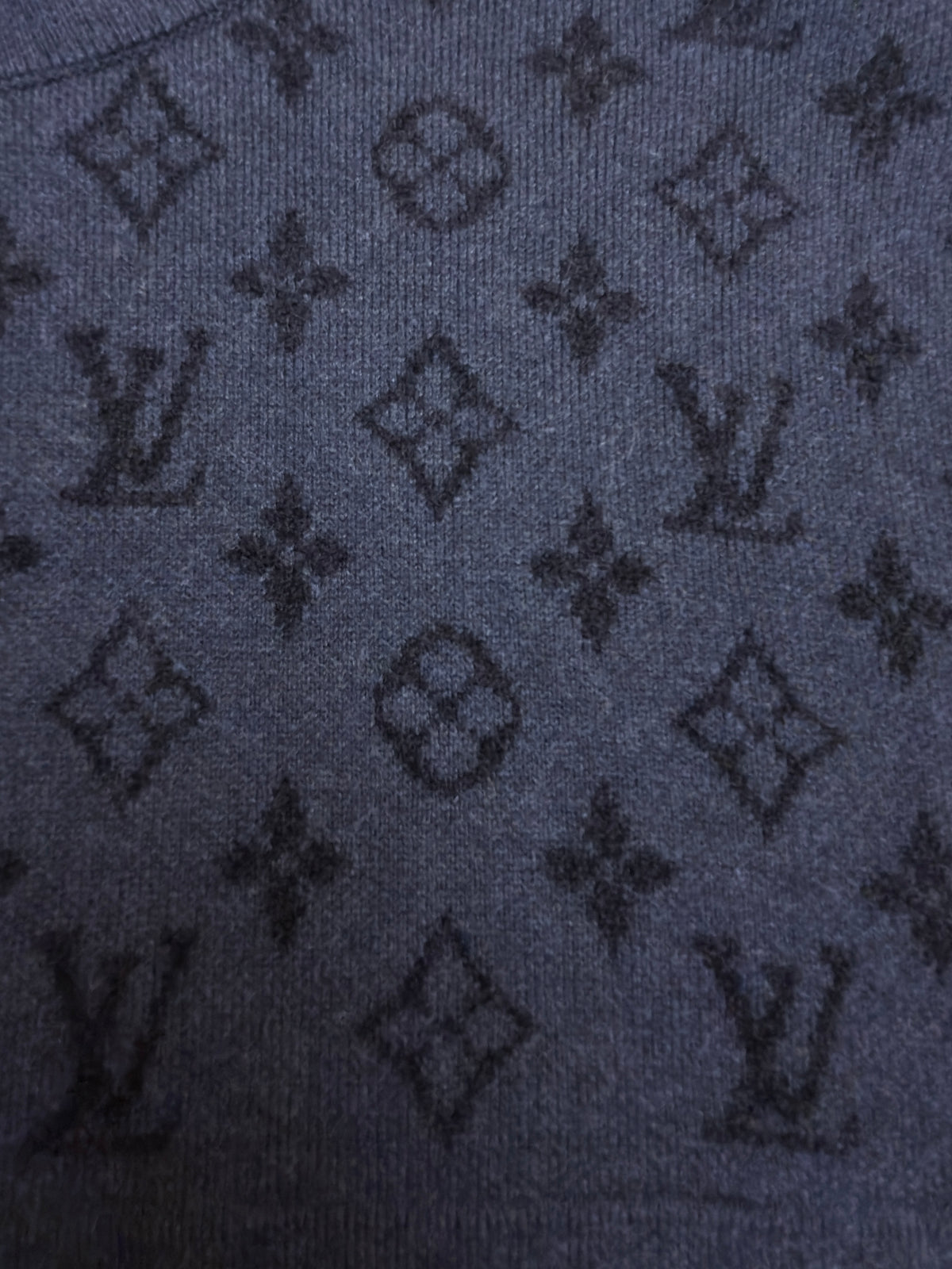 LV 1AL1PN New Ribbed Wool Half-Zip Pullover
