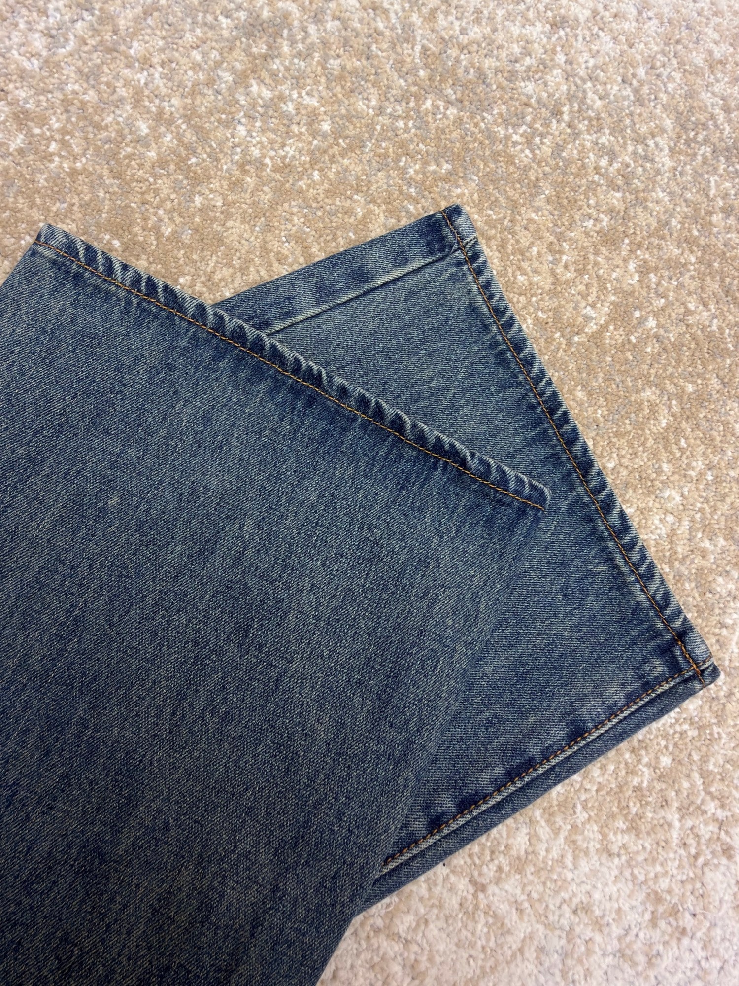 Gucci Cotton Denim Pants With Horsebit Detail