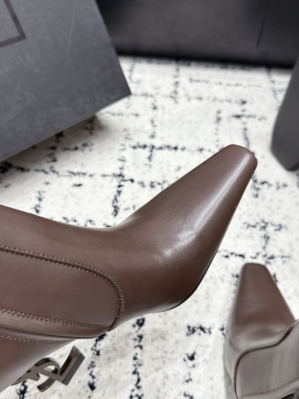 Saint Laurent Opyum Booties In Smooth Leather