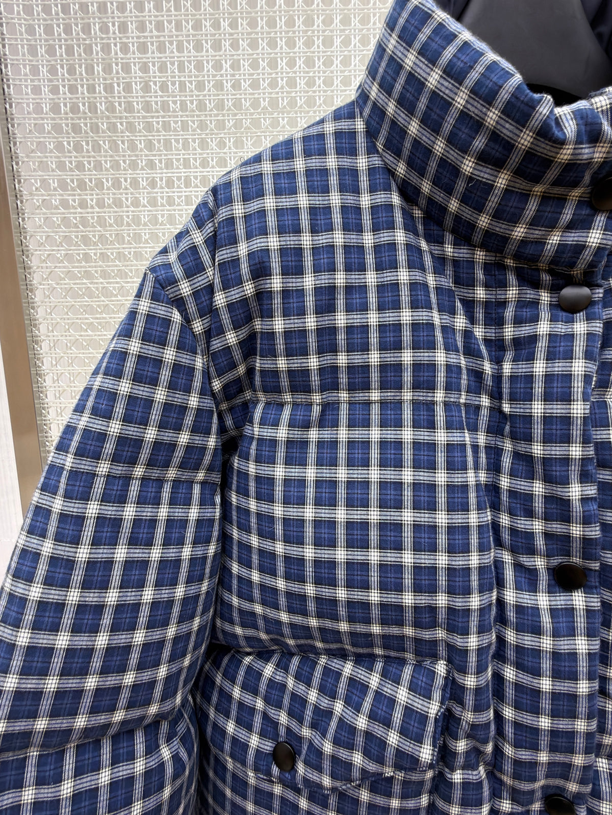 Miu Miu Reversible Flannel Down Jacket
