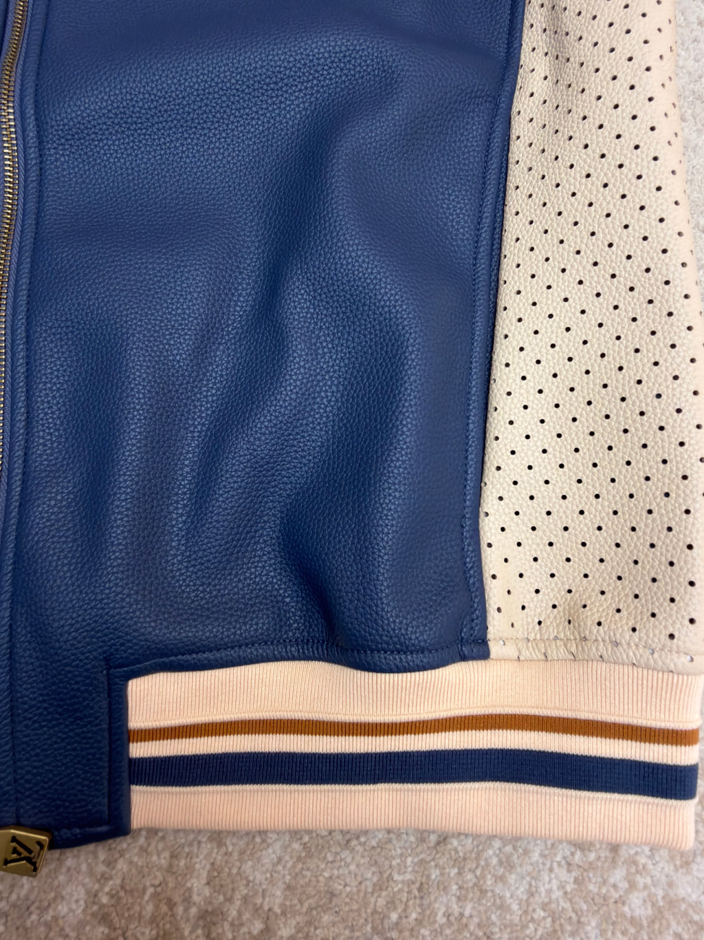 LV 1AK6V4 Sporty Leather Track Top