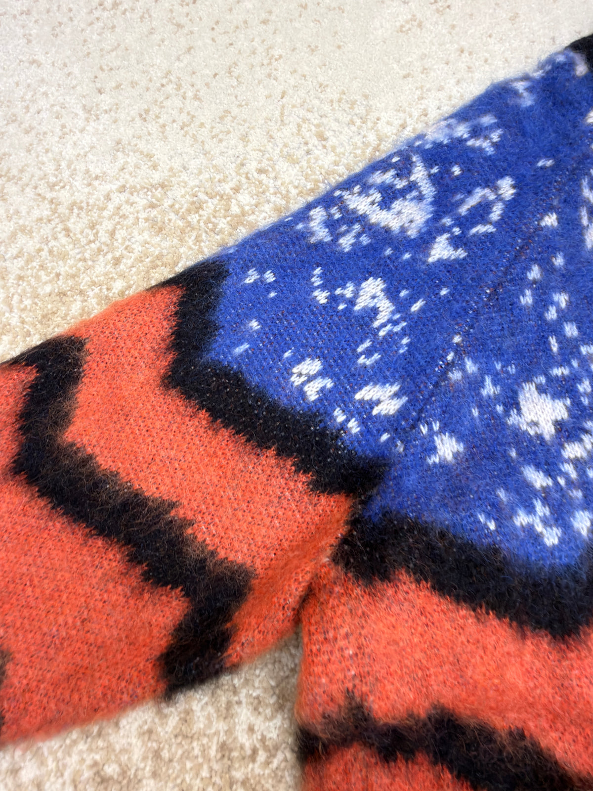 LV 1AFAN3 Chevron Mohair Cardigan