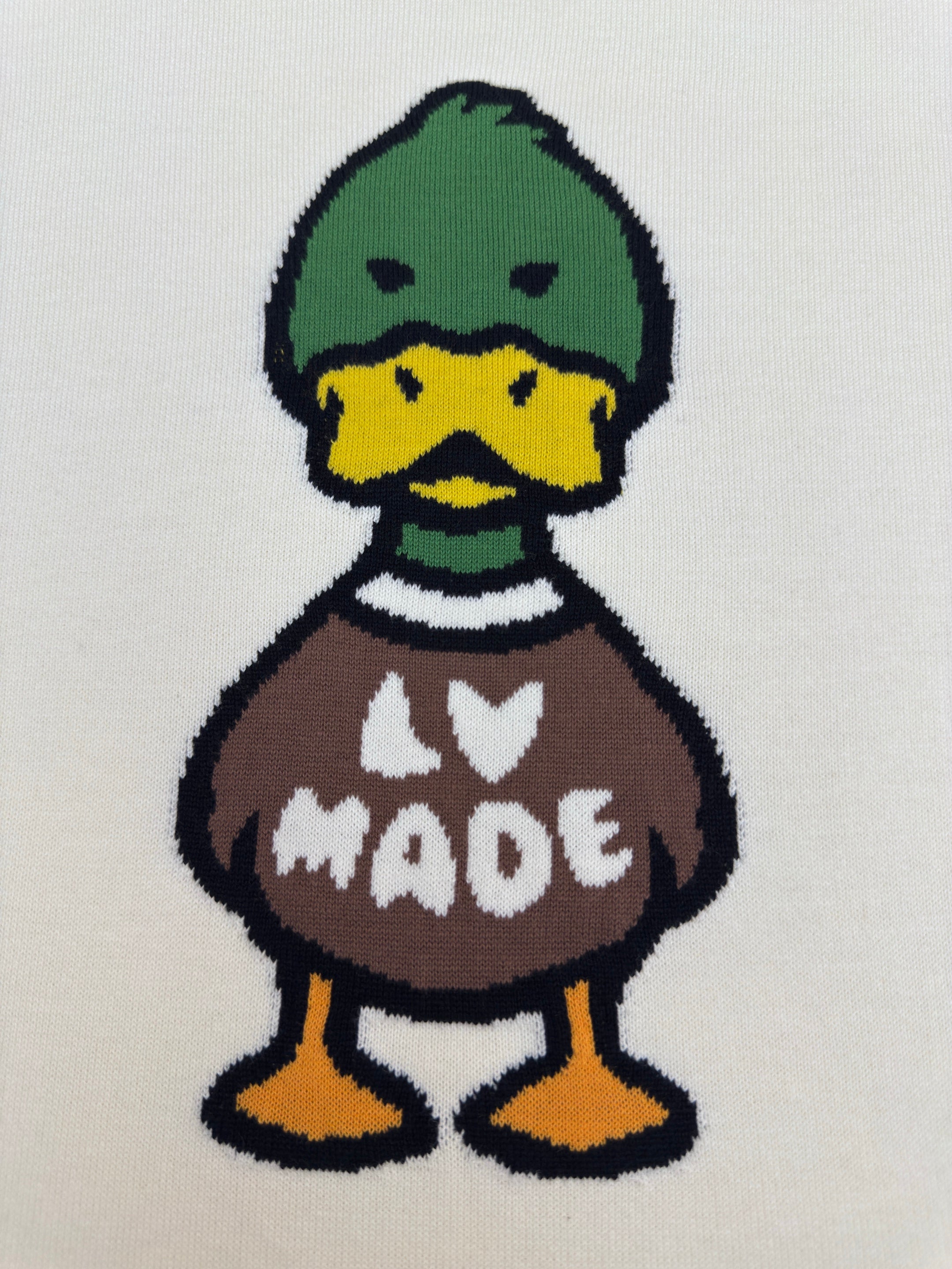 LV x Nigo 1A9GOM Intarsia Jacquard Duck Short-Sleeved Crewneck