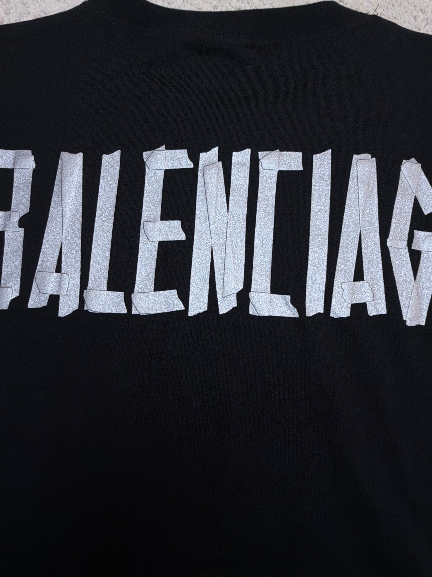 Balenciaga Glitter Tape Type T-Shirt