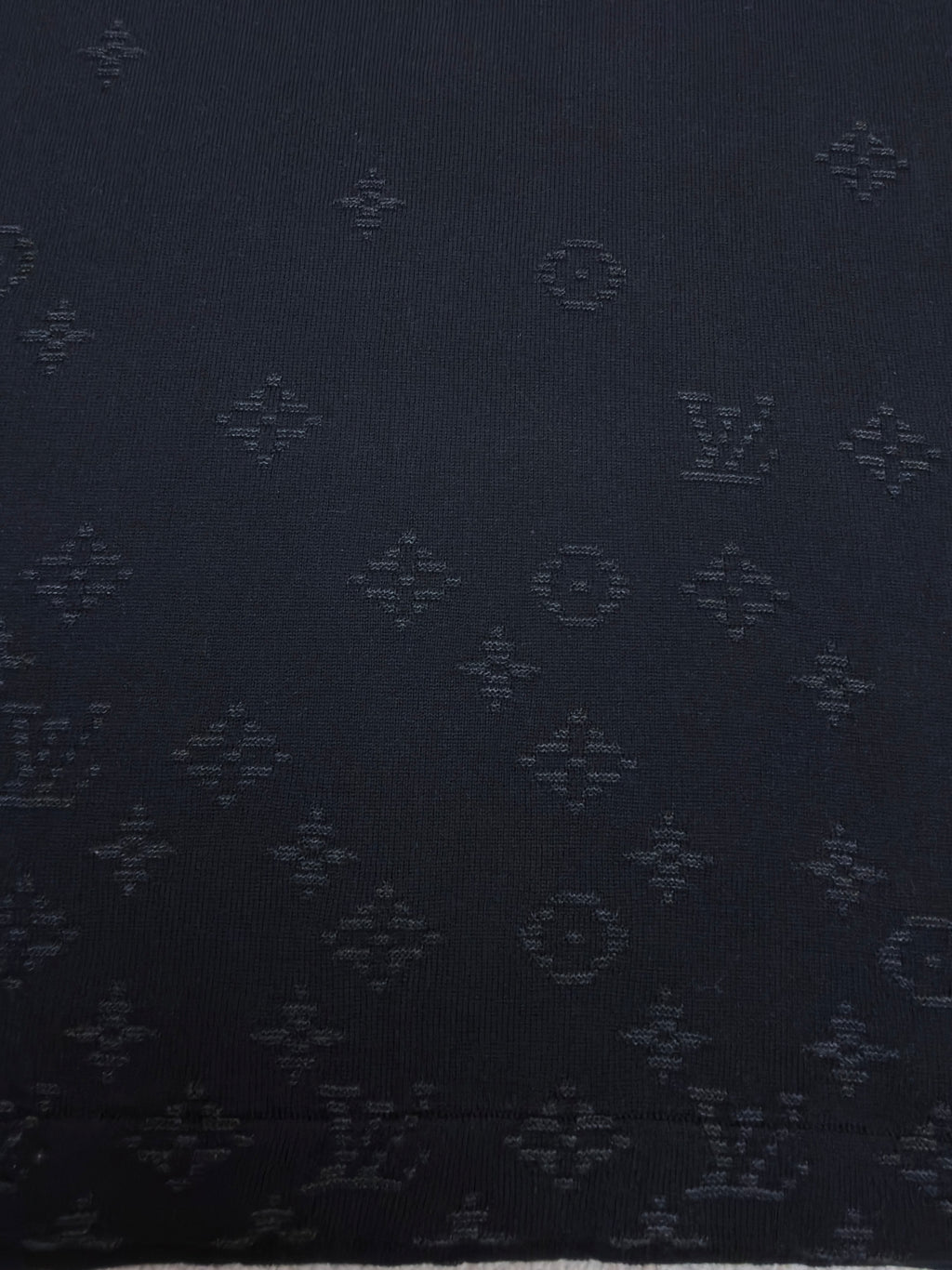 LV 1AKRN4 Gradient Signature Jacquard Short-Sleeved Crewneck