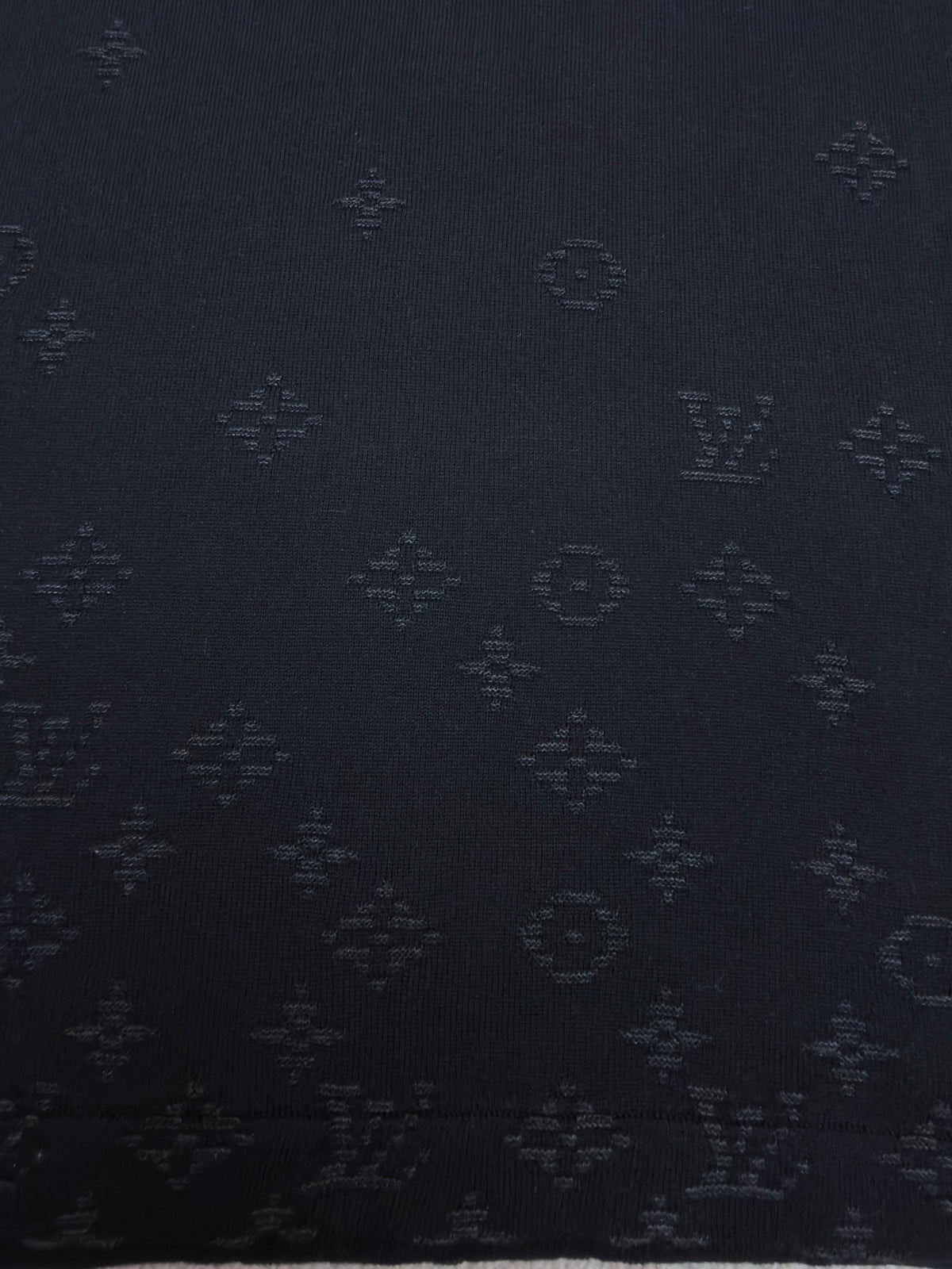 LV 1AKRN4 Gradient Signature Jacquard Short-Sleeved Crewneck