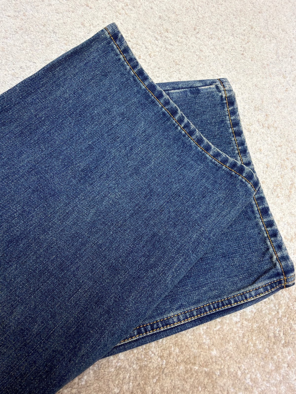 LV 1AJUY4 Denim Skate Pants With Leather Signature Pockets