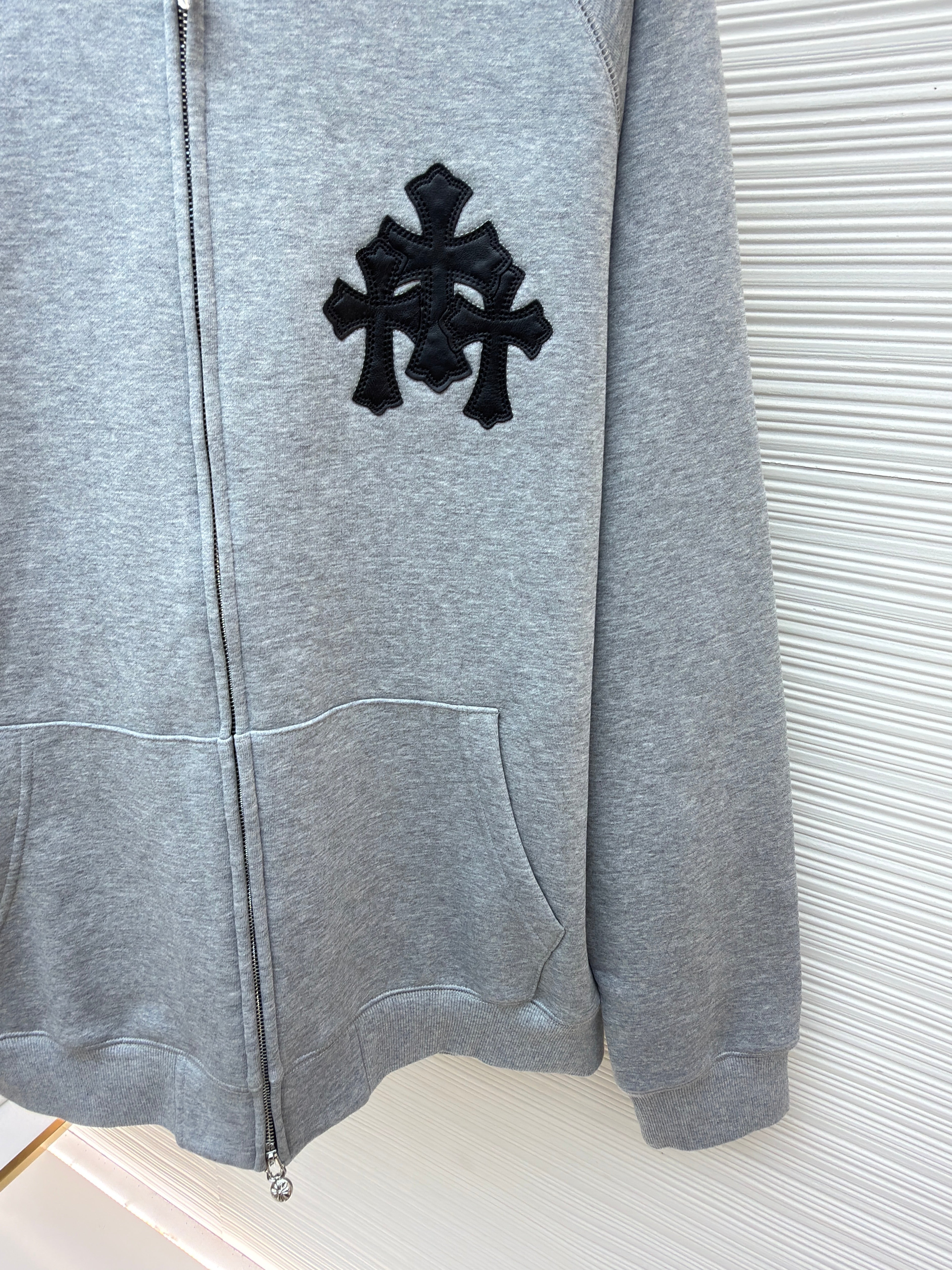 Chrome Hearts Triple Cross CH Logo Embroidered Hoodie