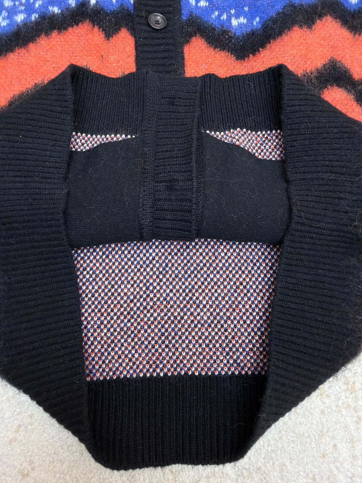 LV 1AFAN3 Chevron Mohair Cardigan