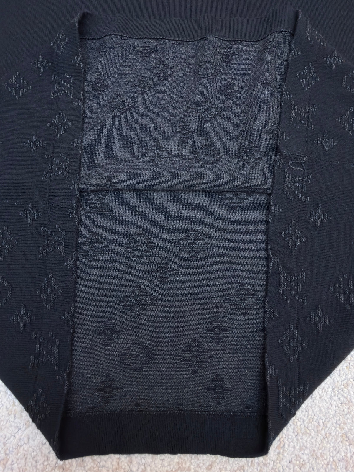 LV 1AKRN4 Gradient Signature Jacquard Short-Sleeved Crewneck