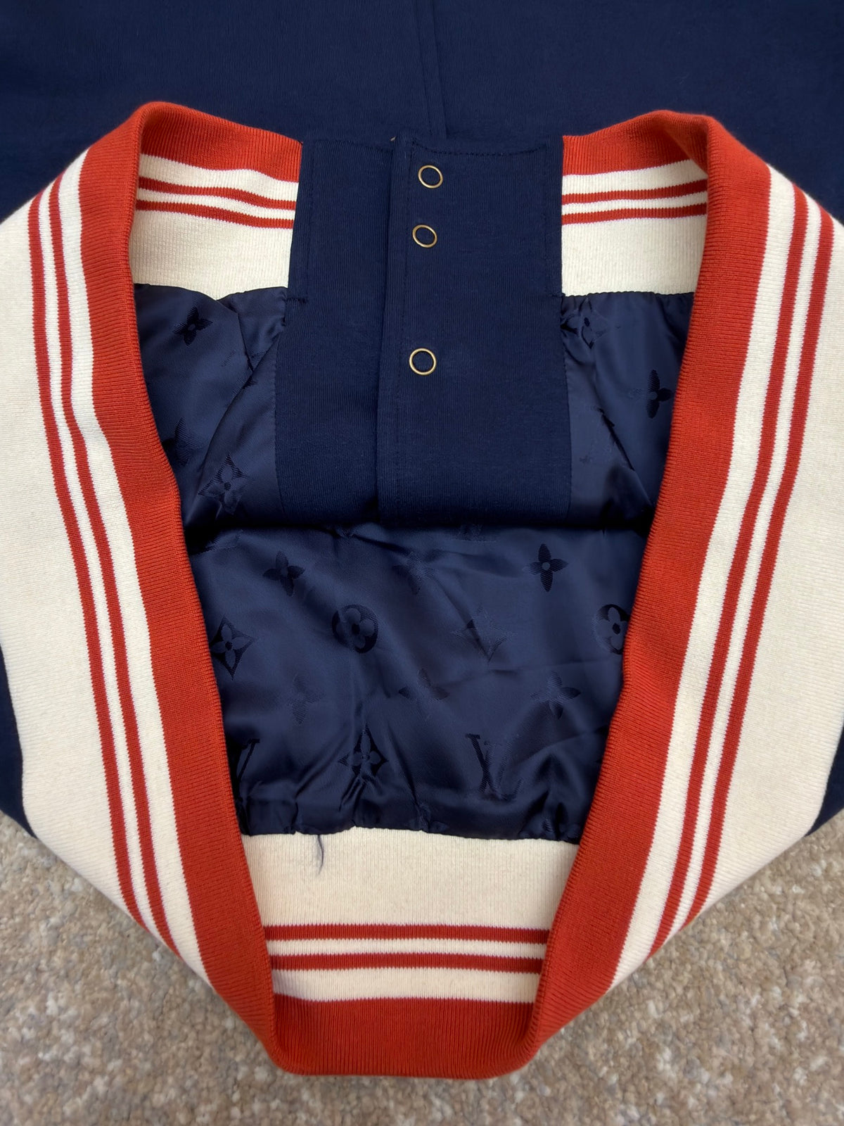 LV 1AK7JR Elegant Varsity Jacket