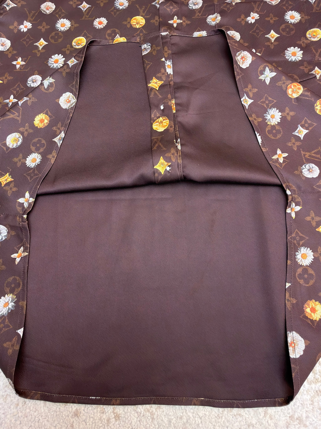LV 1AJRJ7 Monogram Printed Short-Sleeved Silk Shirt