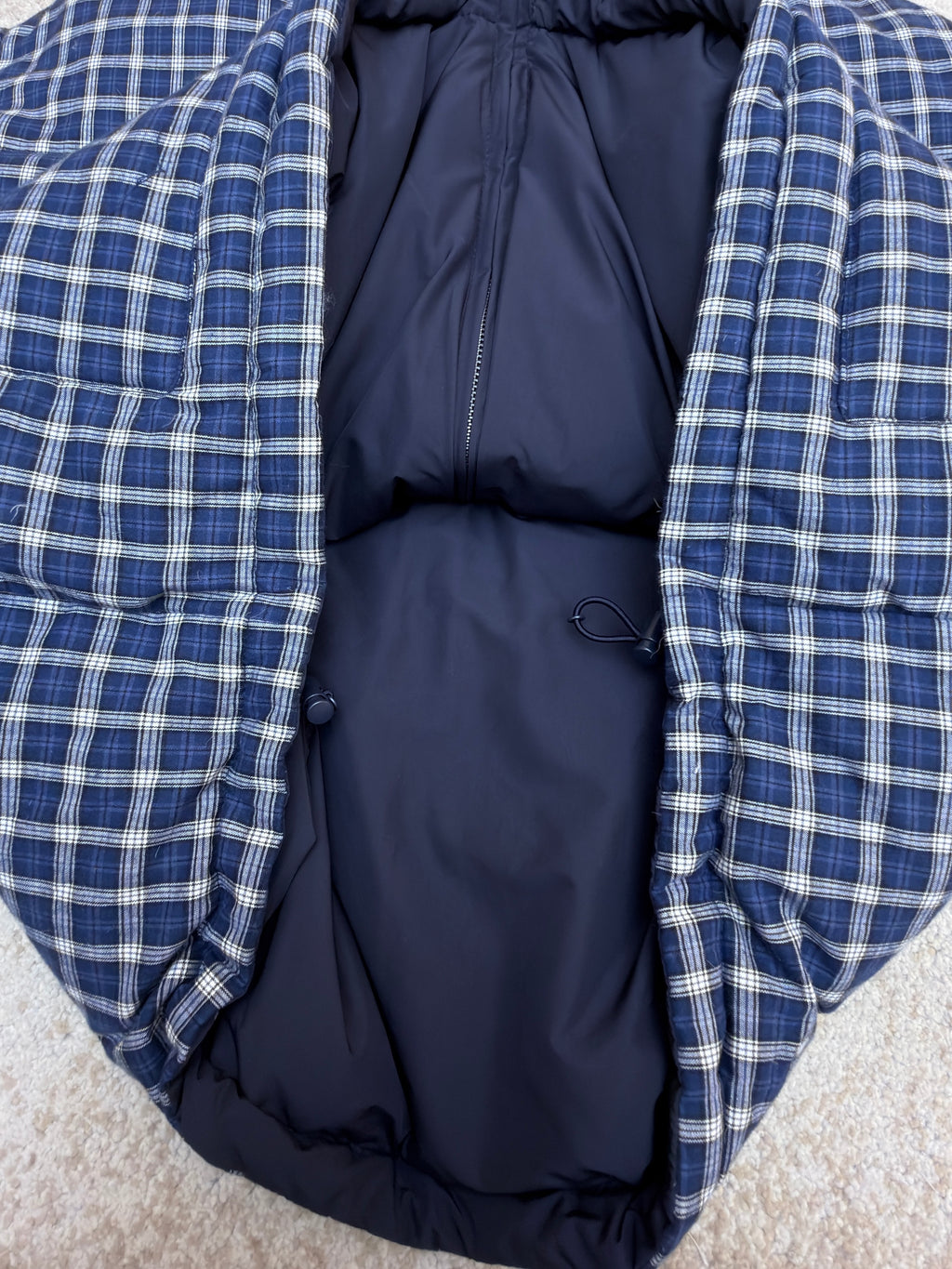 Miu Miu Reversible Flannel Down Jacket