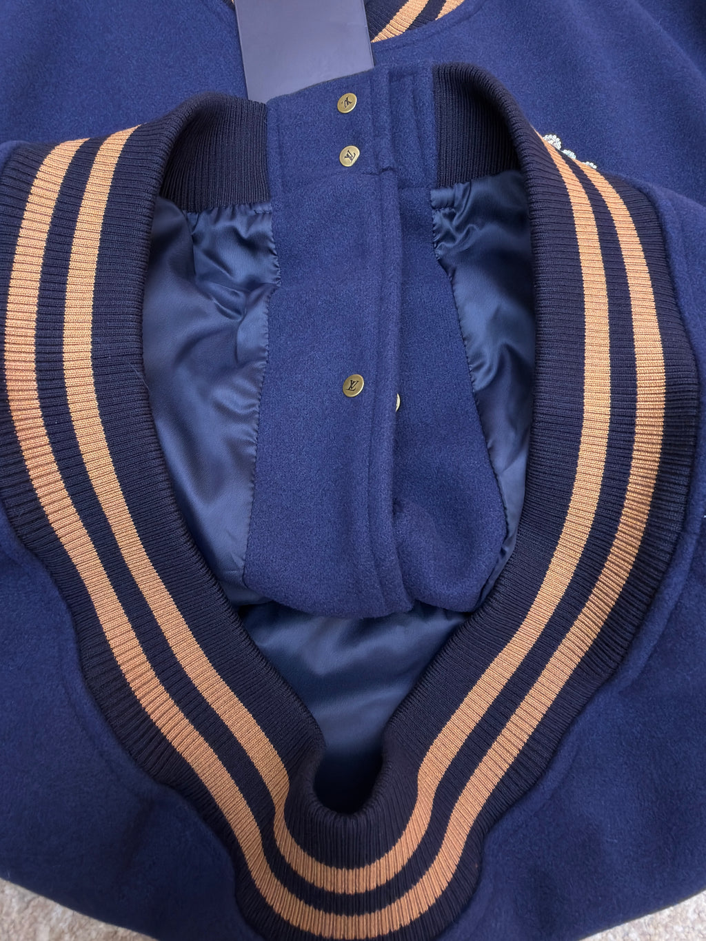 LV 1AJVKR Embellished Varsity Jacket