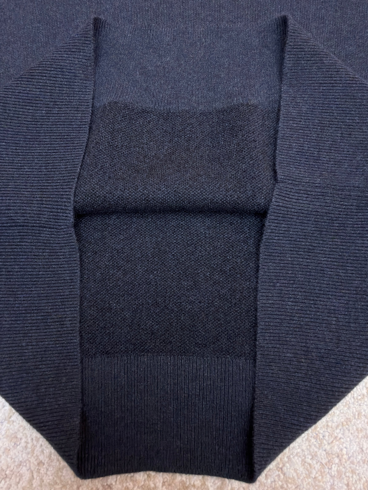 LV 1AL1PN New Ribbed Wool Half-Zip Pullover