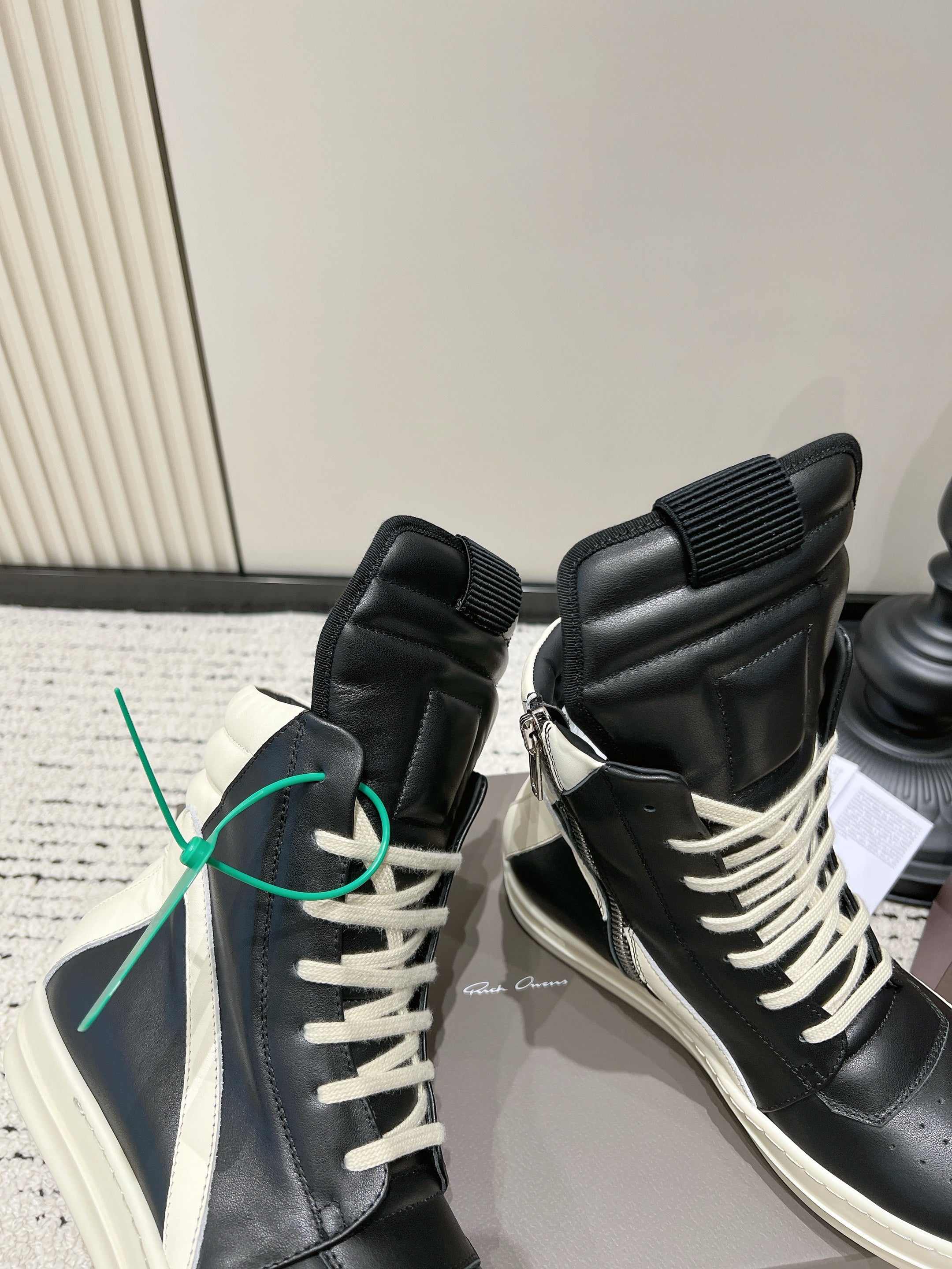 Rick Owens Geobasket Leather Sneakers