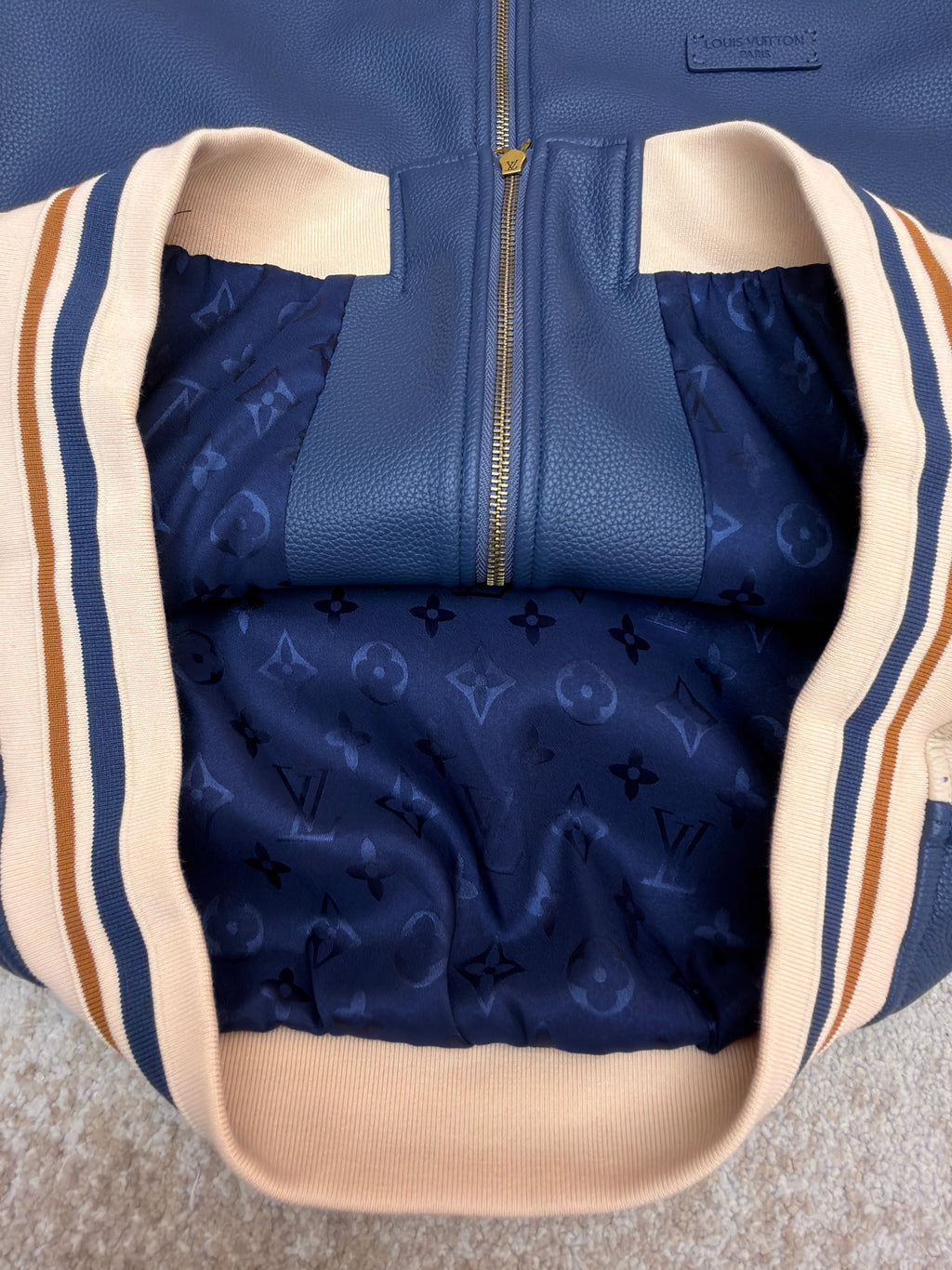 LV 1AK6V4 Sporty Leather Track Top