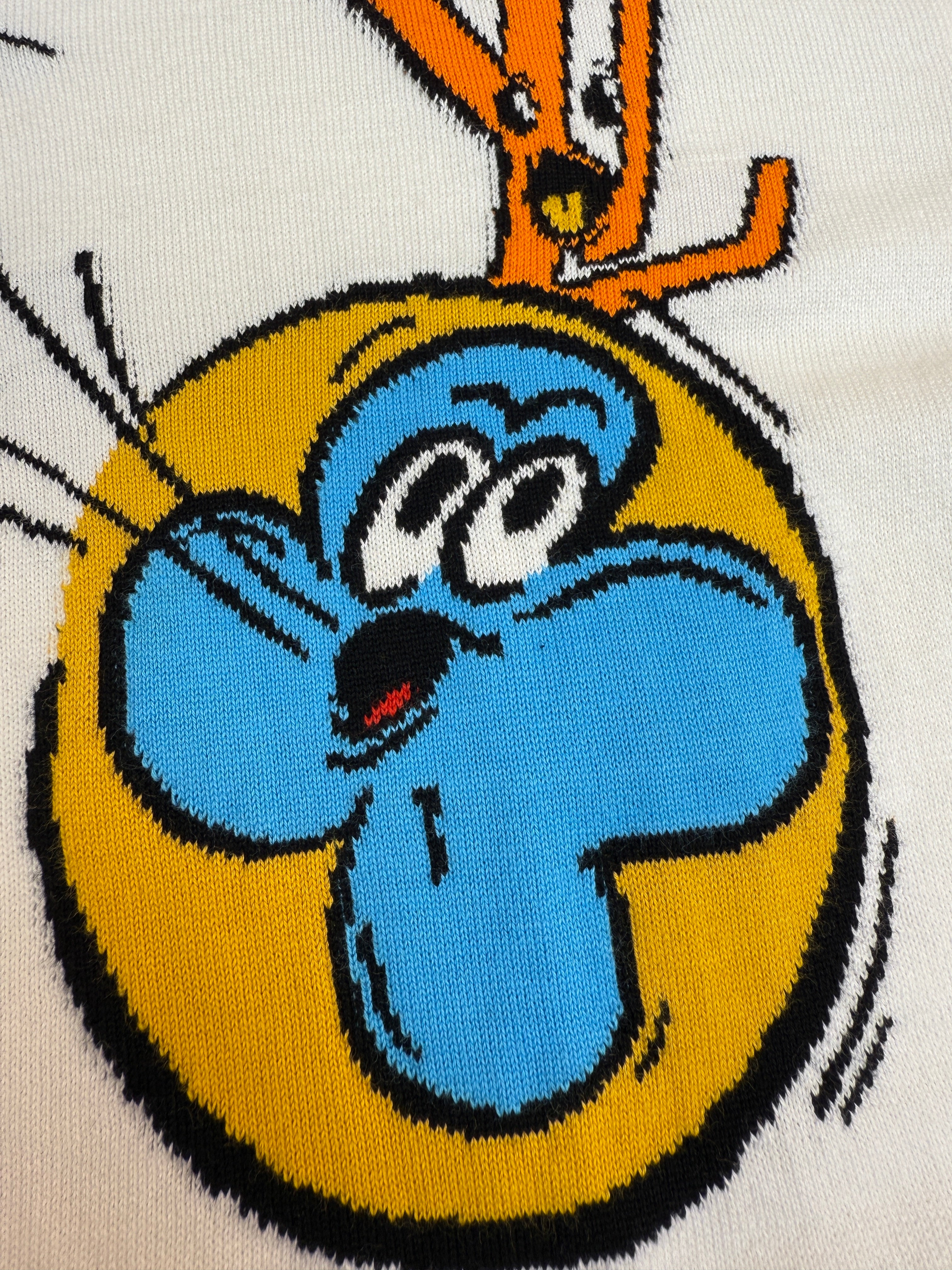 LV 1AB54D Monogram Comics Intarsia Short-Sleeved Crewneck