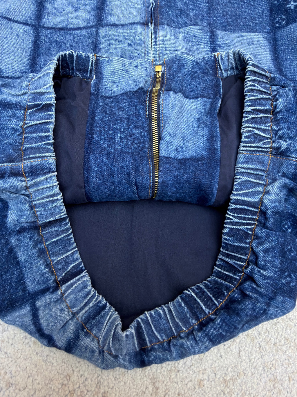 LV 1AK6J4 Lasered Signature Patchwork Denim Blouson