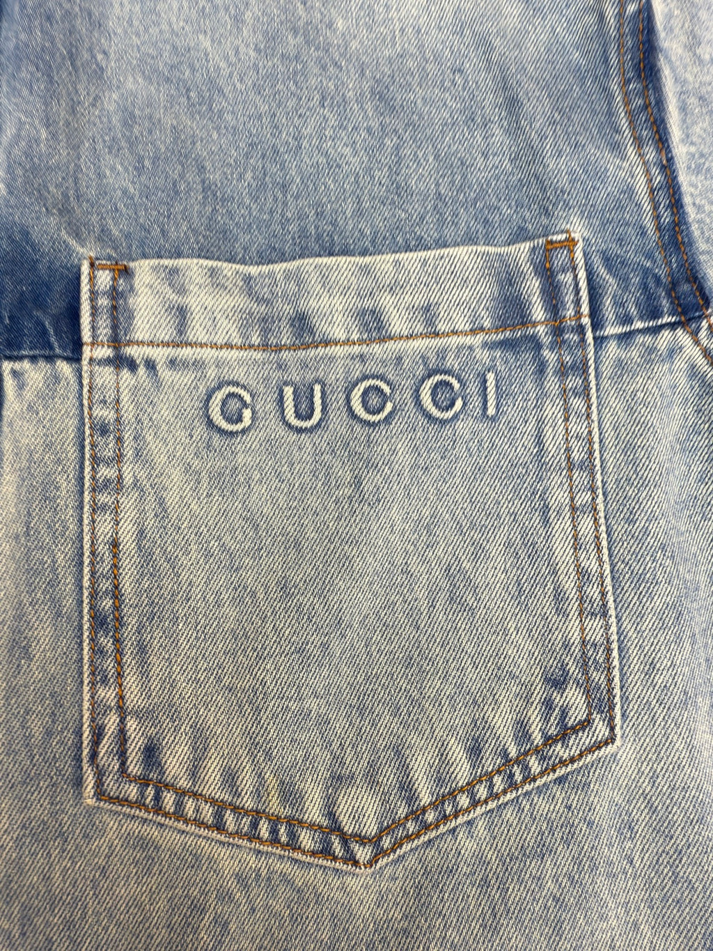 Gucci Patchwork Denim Shirt