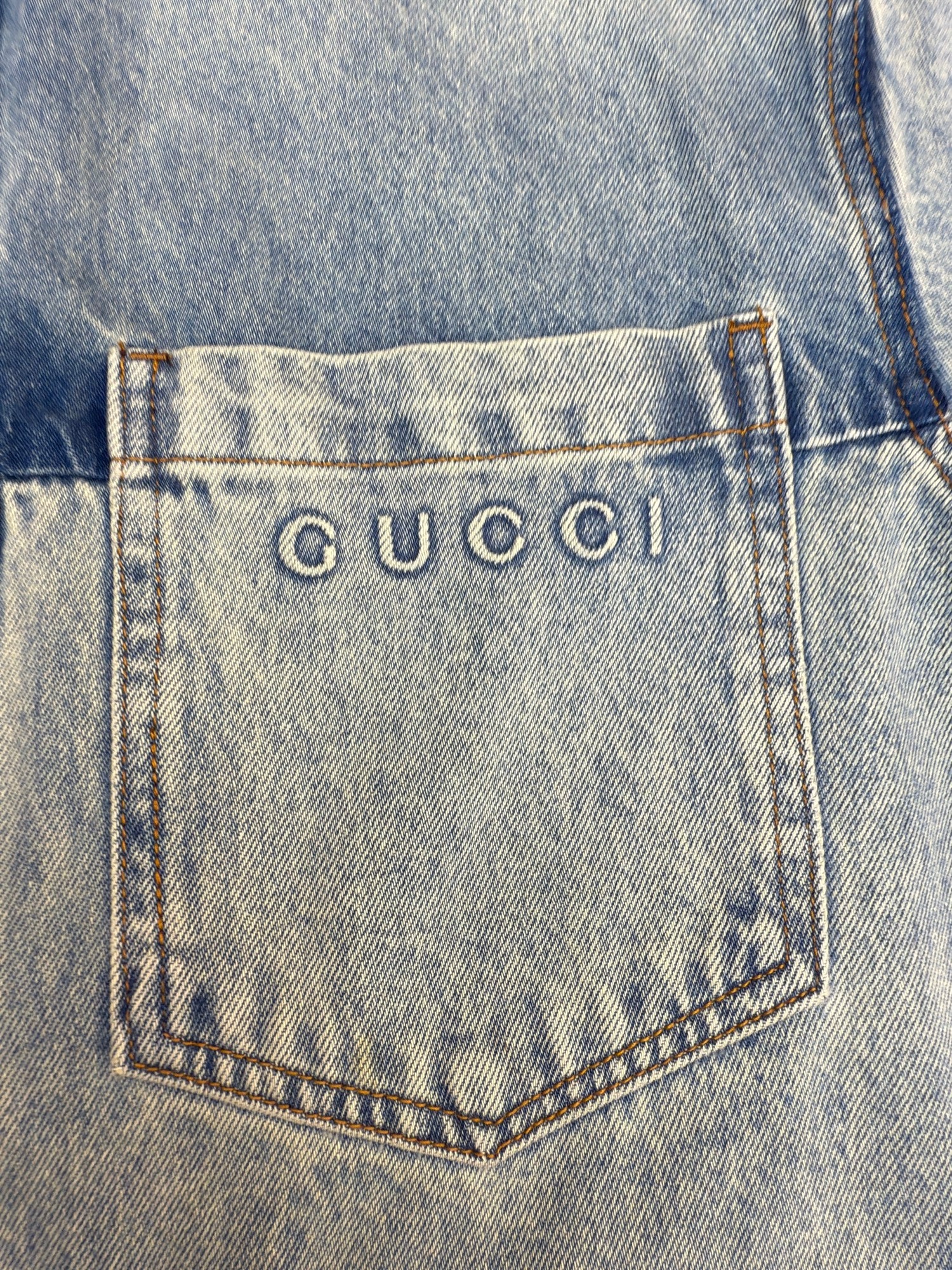 Gucci Patchwork Denim Shirt