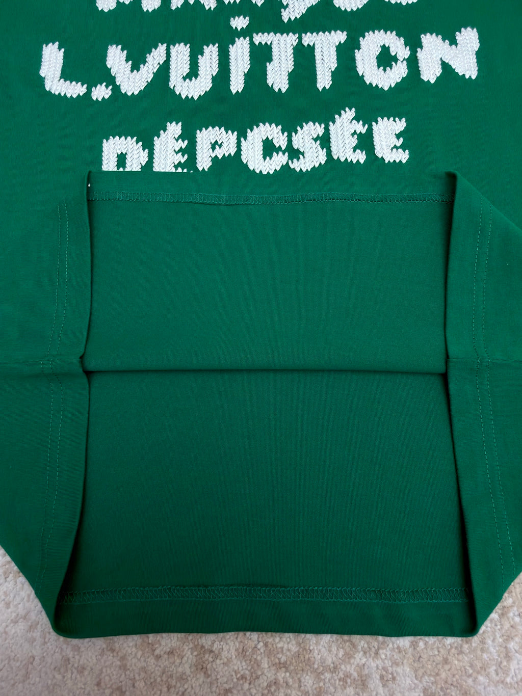 LV 1AK6I9 Embroidered Signature Short-Sleeved T-Shirt