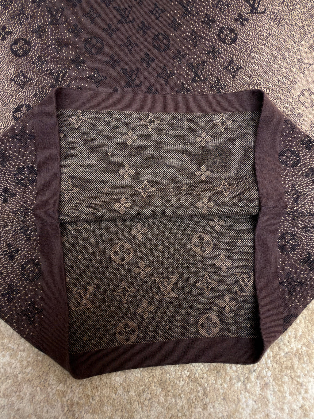 LV 1AJTV1 Monogram Jacquard Short-Sleeved Crewneck