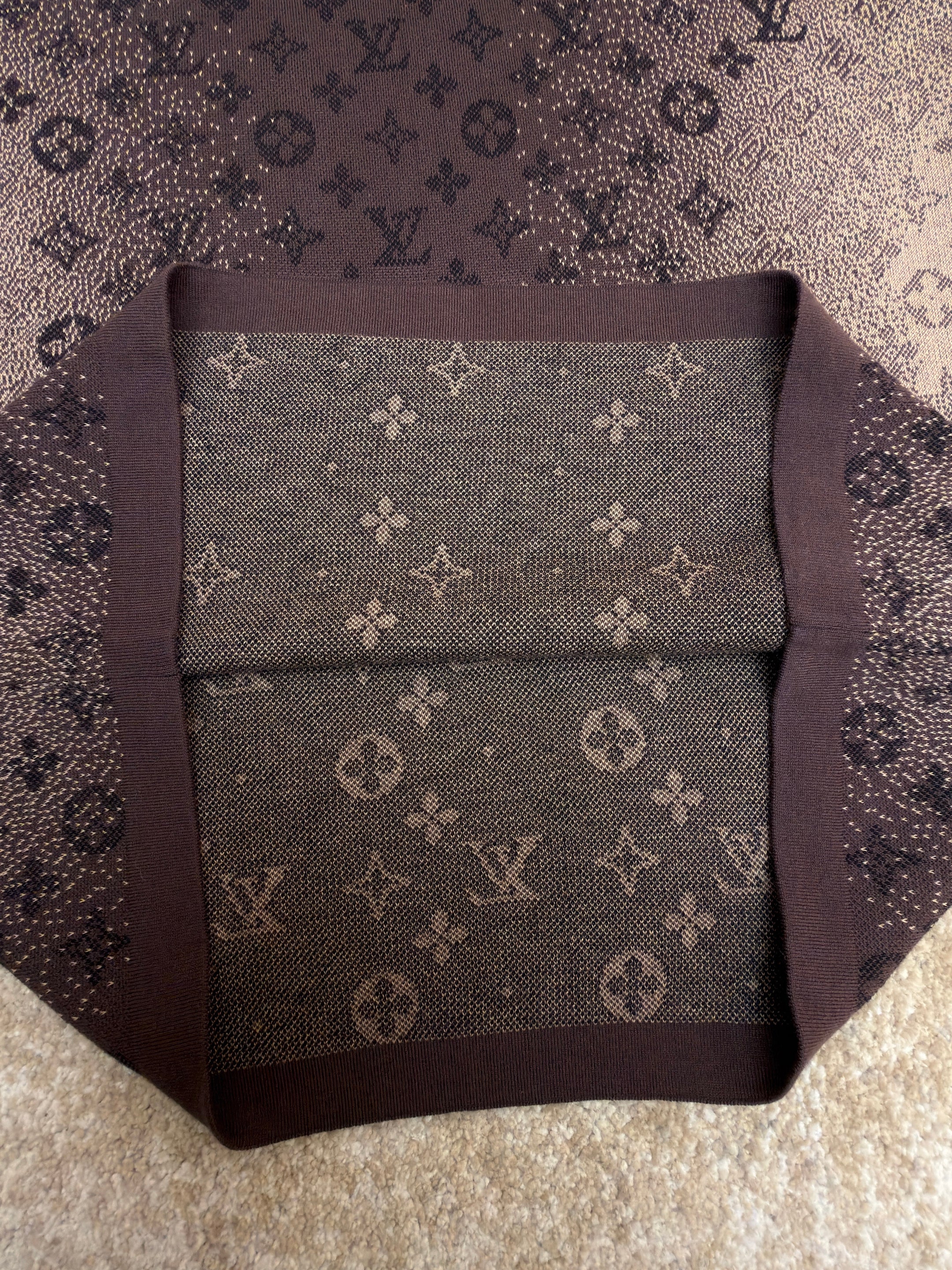 LV 1AJTV1 Monogram Jacquard Short-Sleeved Crewneck