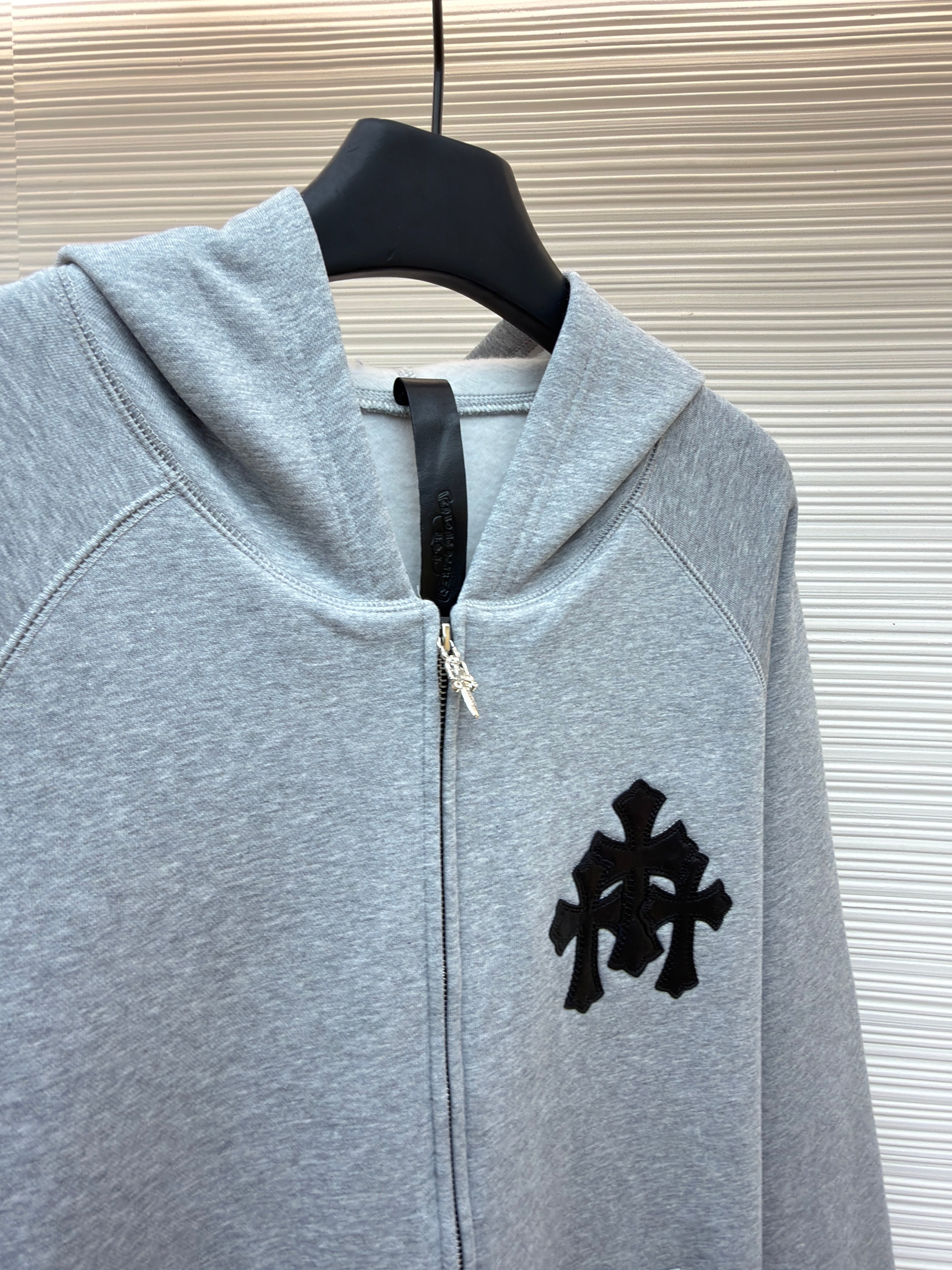 Chrome Hearts Triple Cross CH Logo Embroidered Hoodie