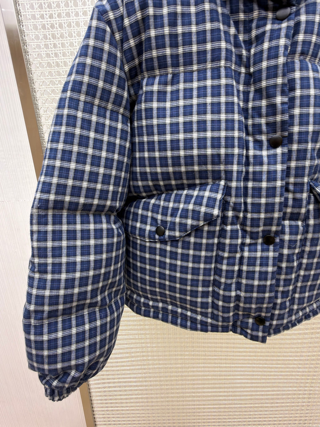 Miu Miu Reversible Flannel Down Jacket