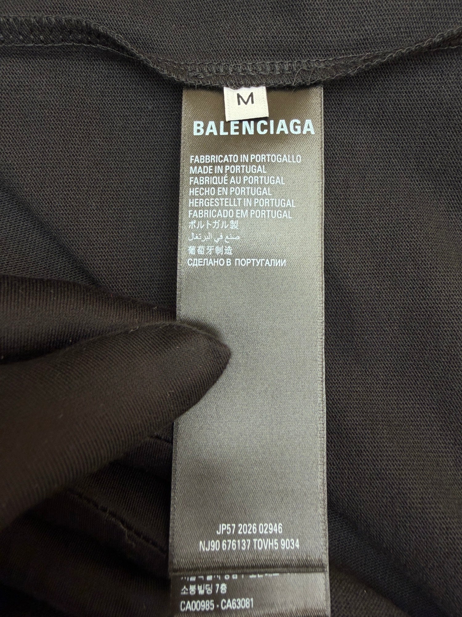 Balenciaga Logo Cotton Jersey T-Shirt