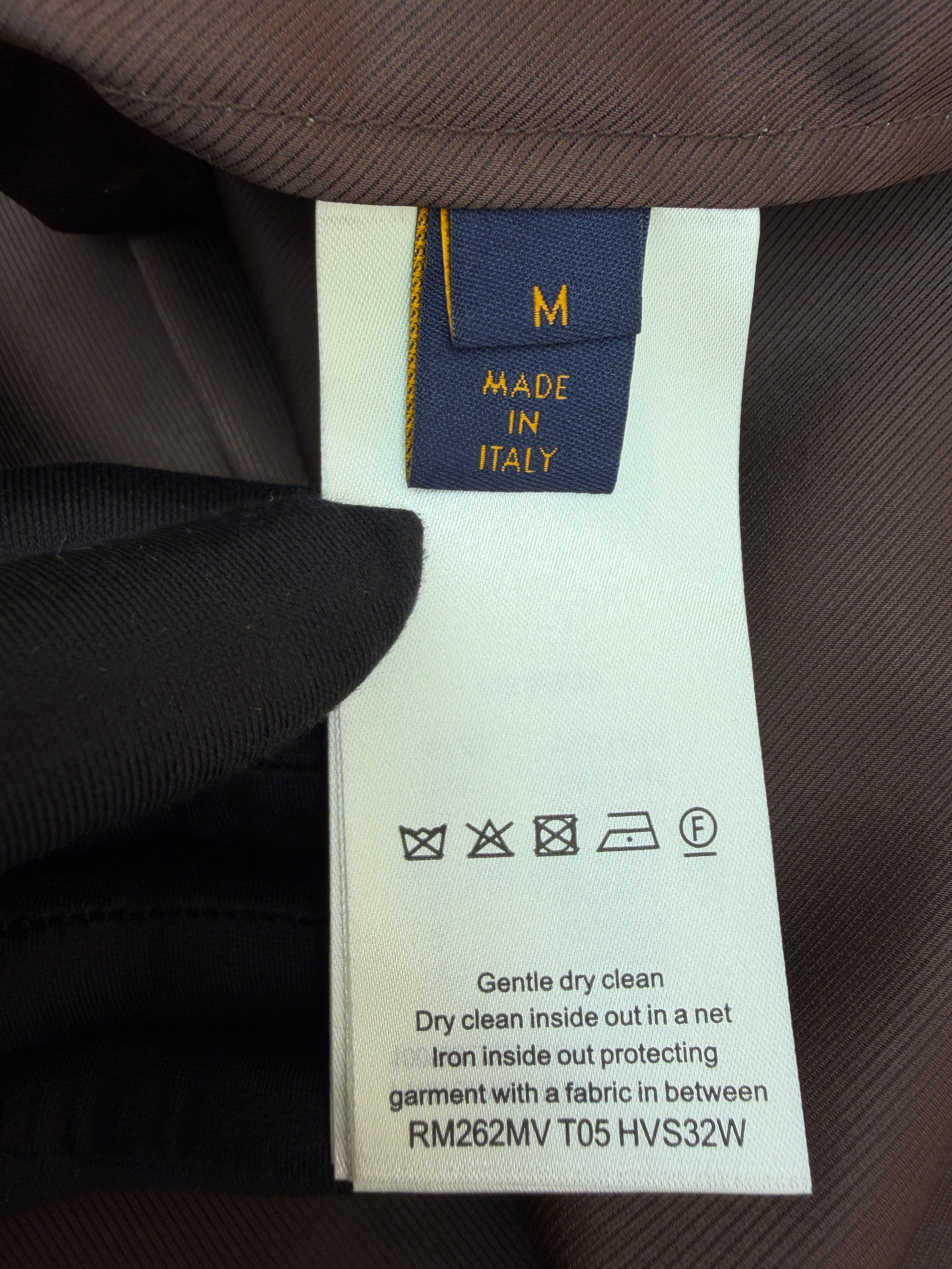 LV 1AJRJ7 Monogram Printed Short-Sleeved Silk Shirt