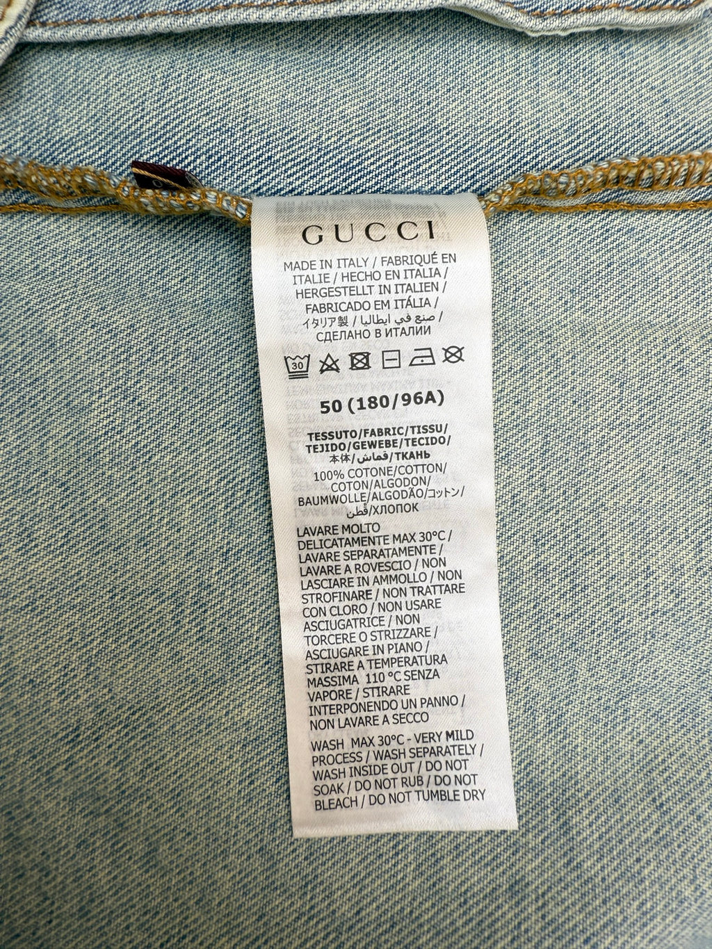 Gucci Patchwork Denim Shirt