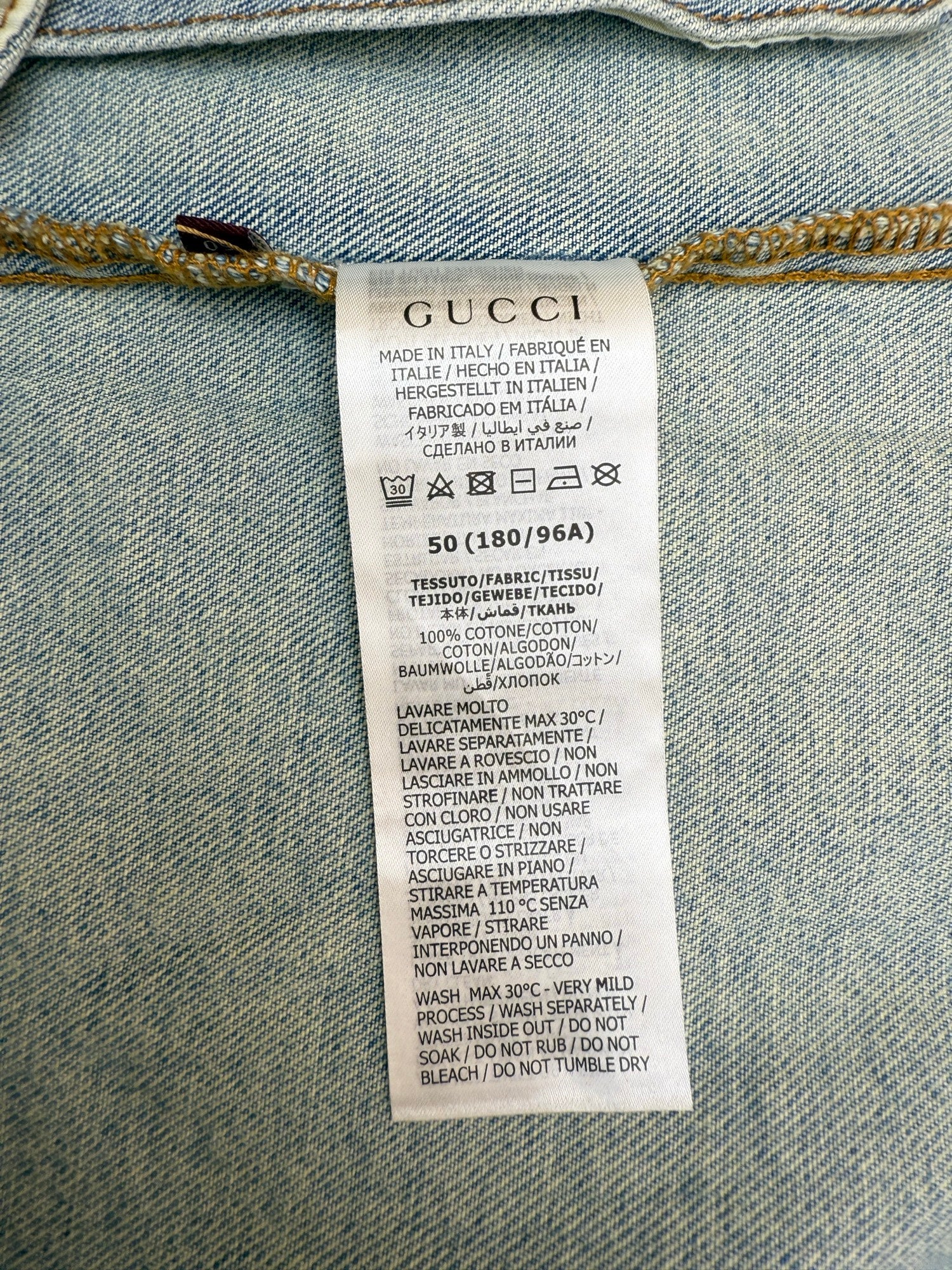 Gucci Patchwork Denim Shirt