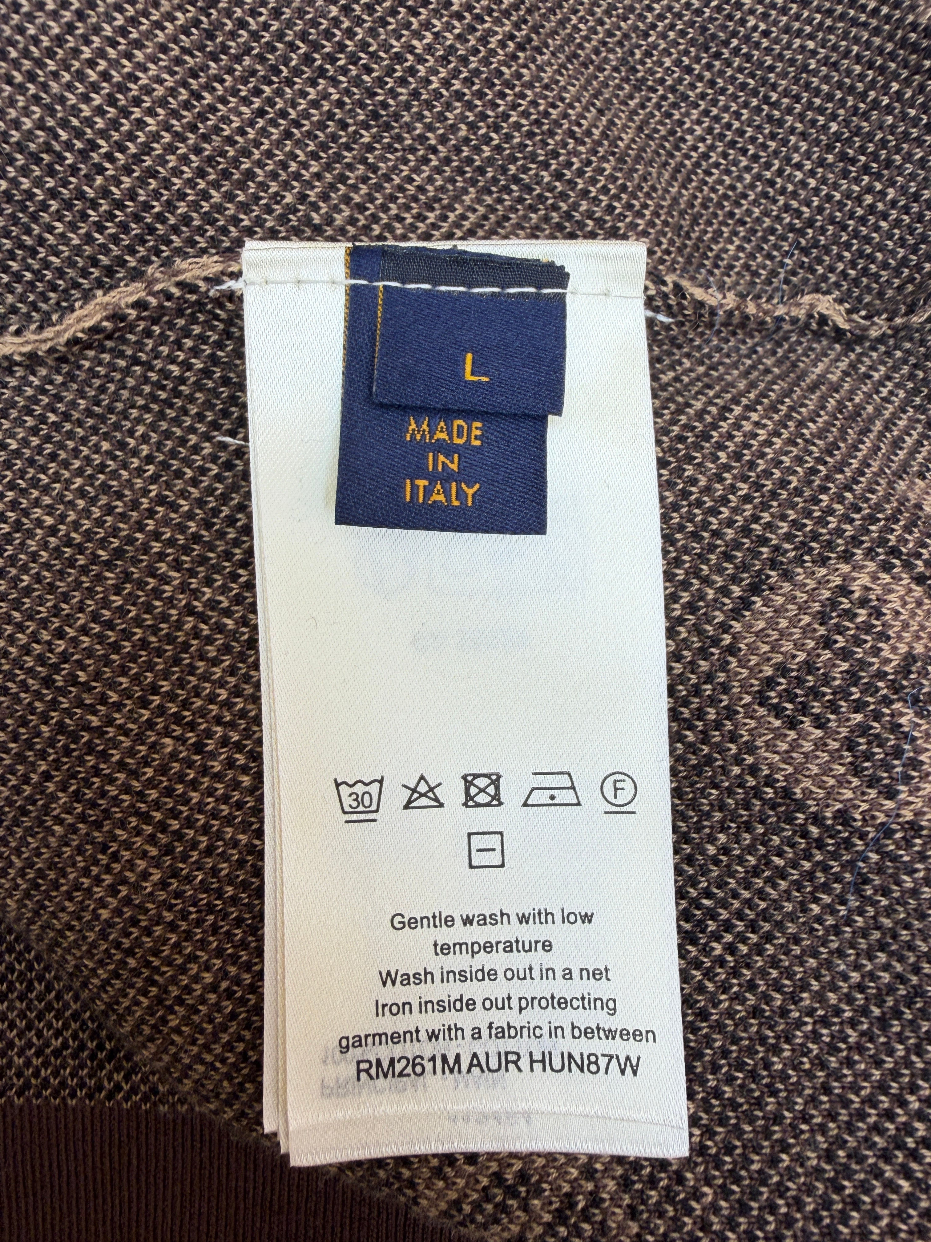 LV 1AJTV1 Monogram Jacquard Short-Sleeved Crewneck