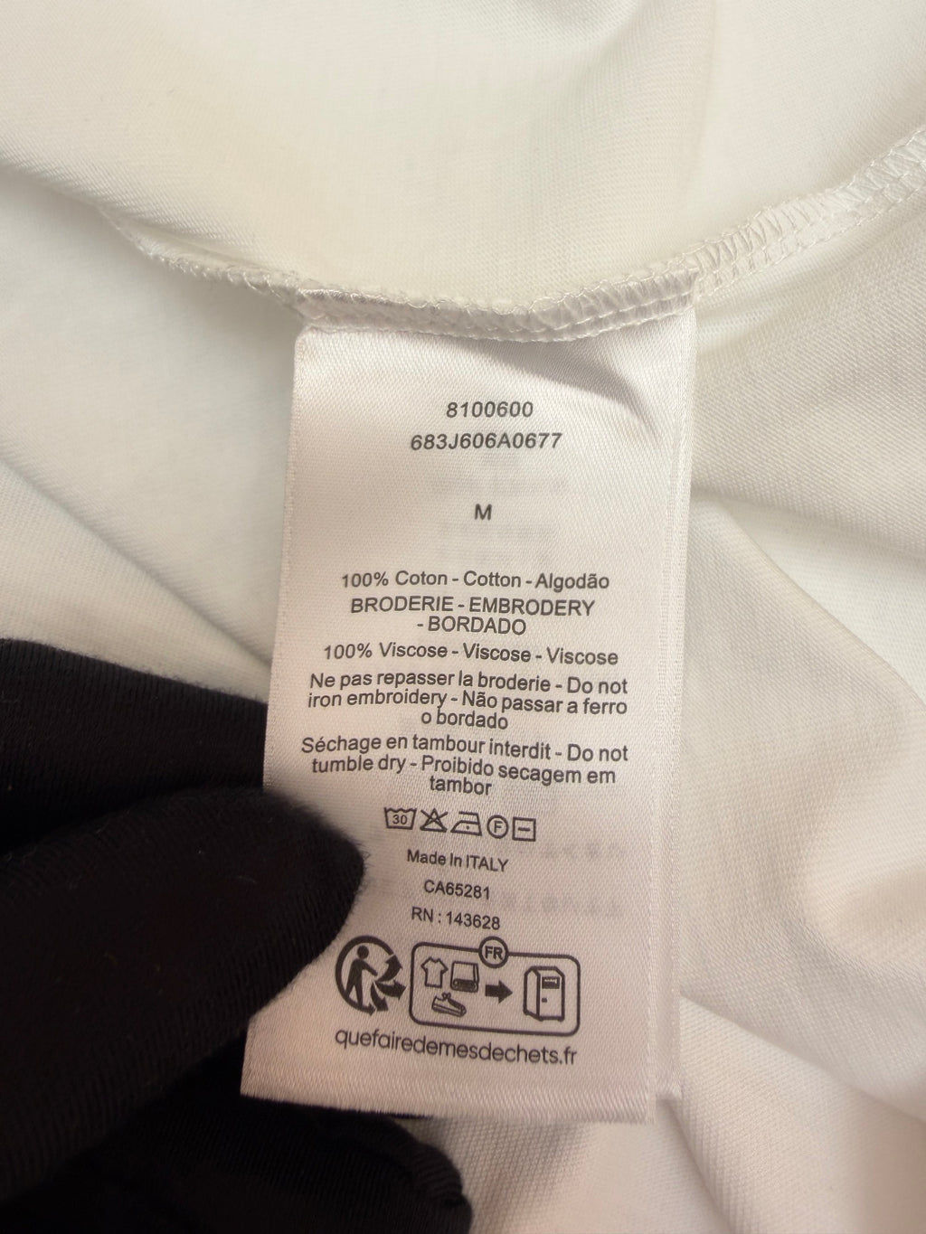 Dior T-Shirt with Dior Embroidery