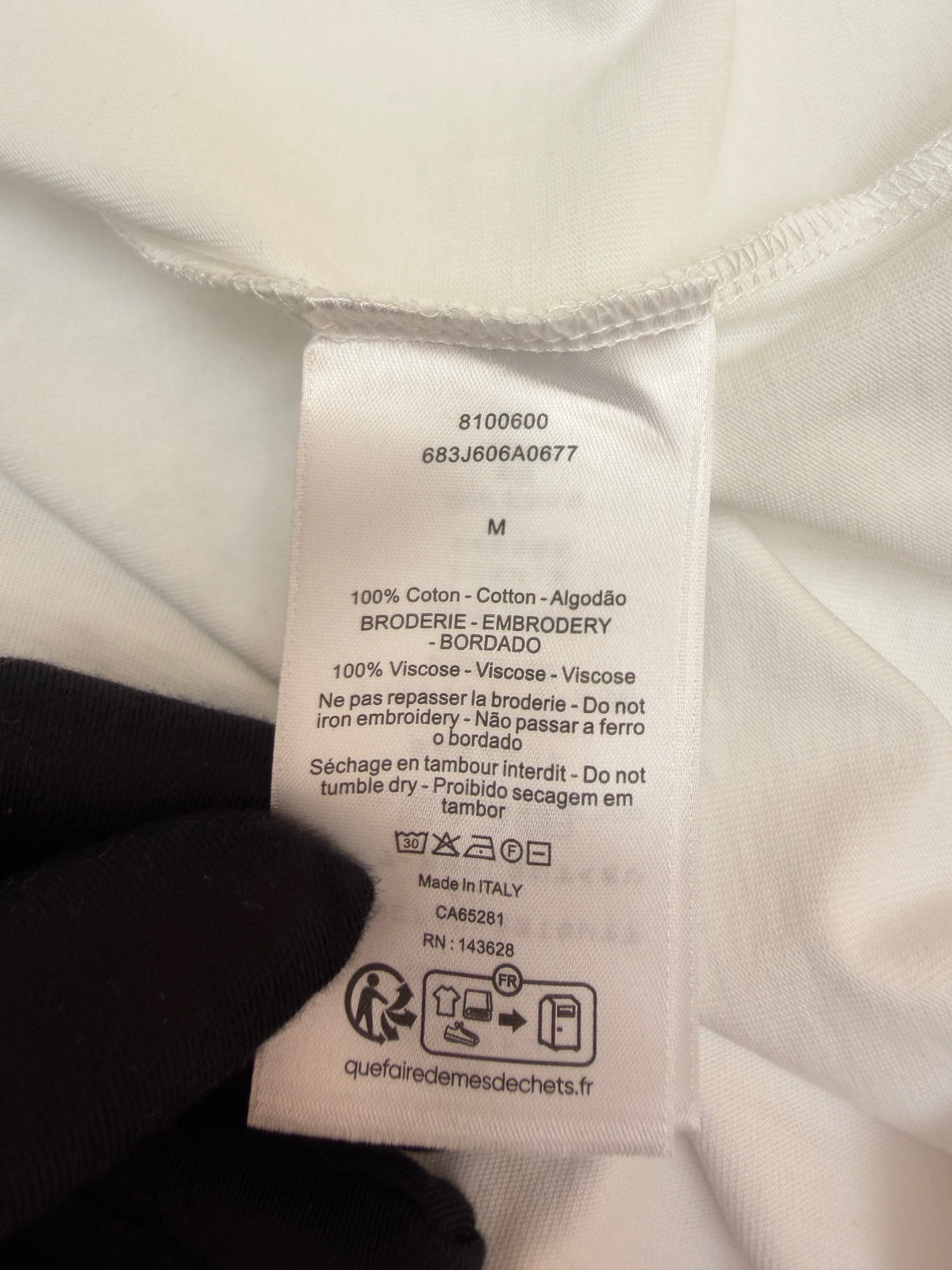 Dior T-Shirt with Dior Embroidery