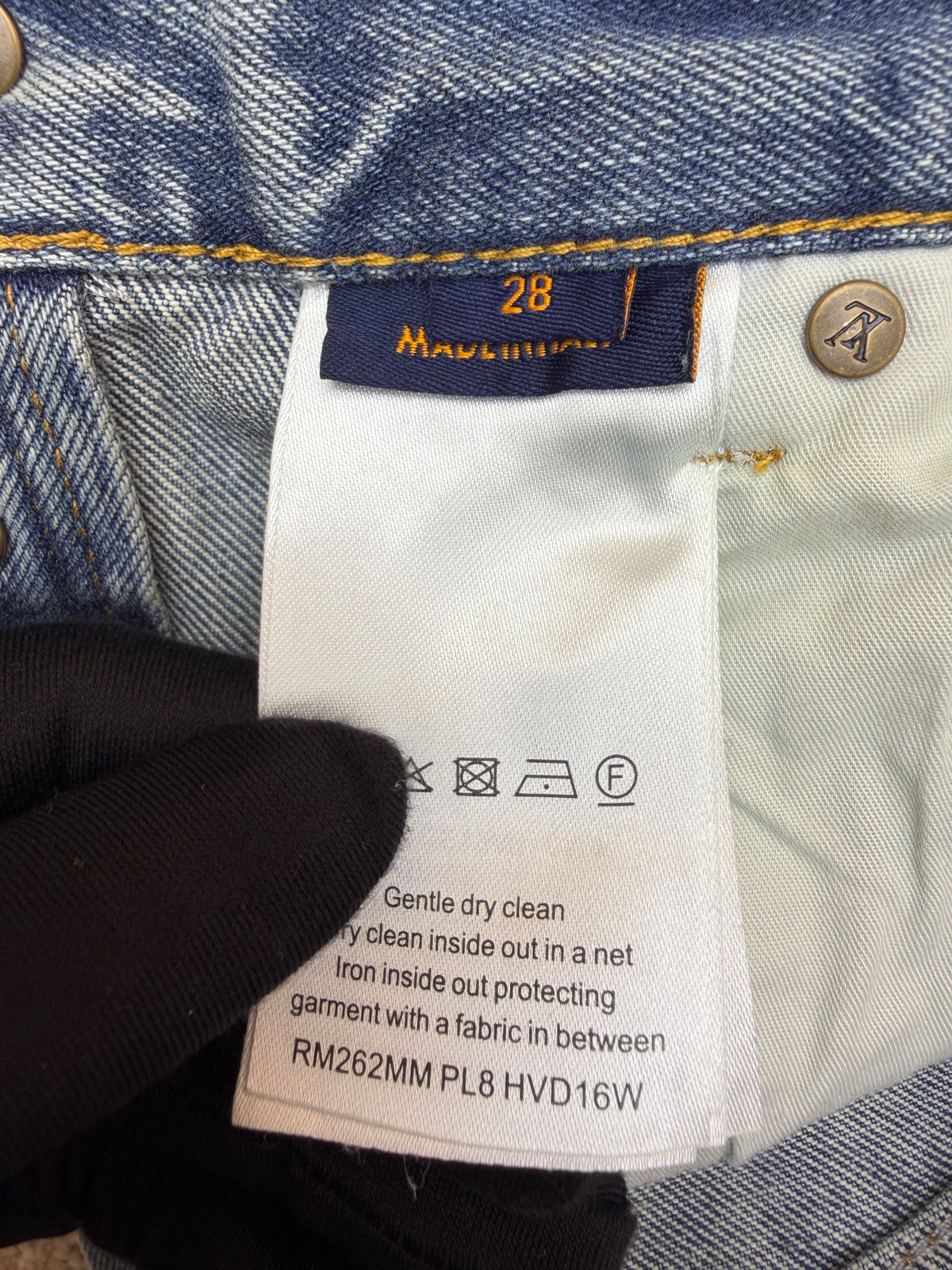 LV 1AKCOL Signature Patchwork Denim Pants