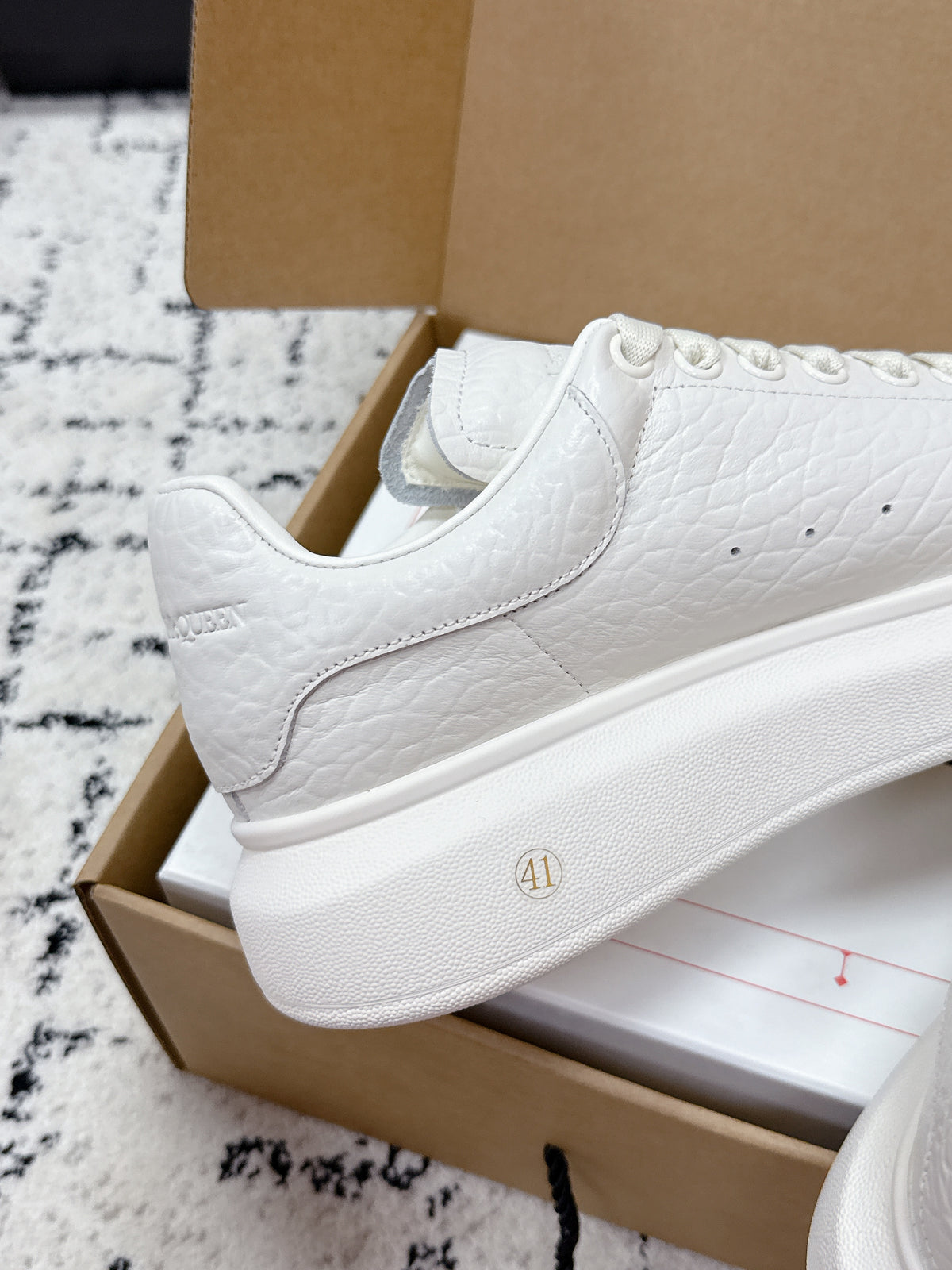 Alexander McQueen Oversized Sneaker in Grainy Shearling