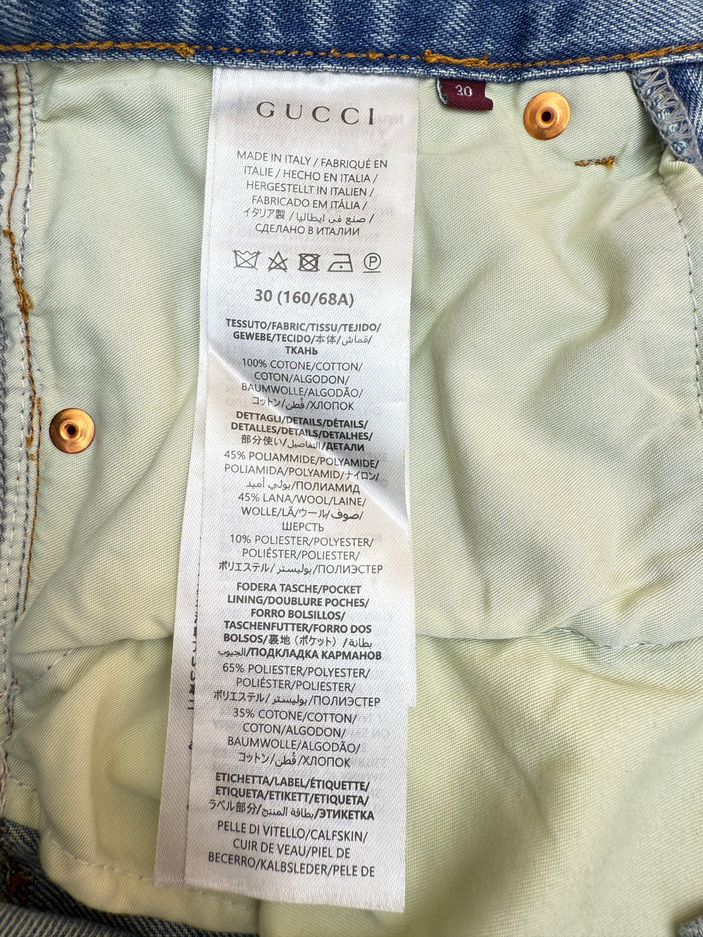 Gucci Patchwork Denim Pants